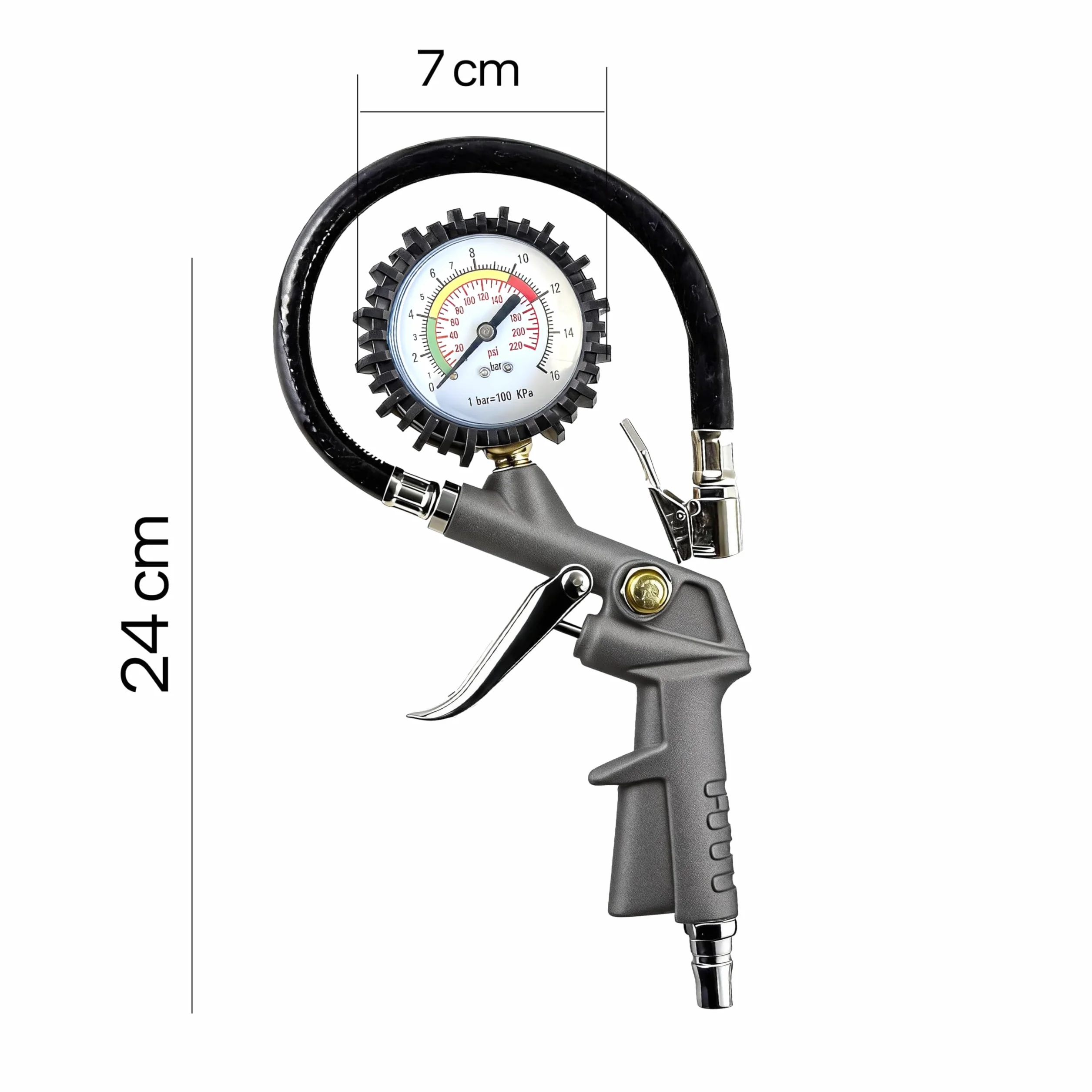 Retoo Gonfiatore pneumatici 220 PSI tester pressione multifunzione 0-12 bar