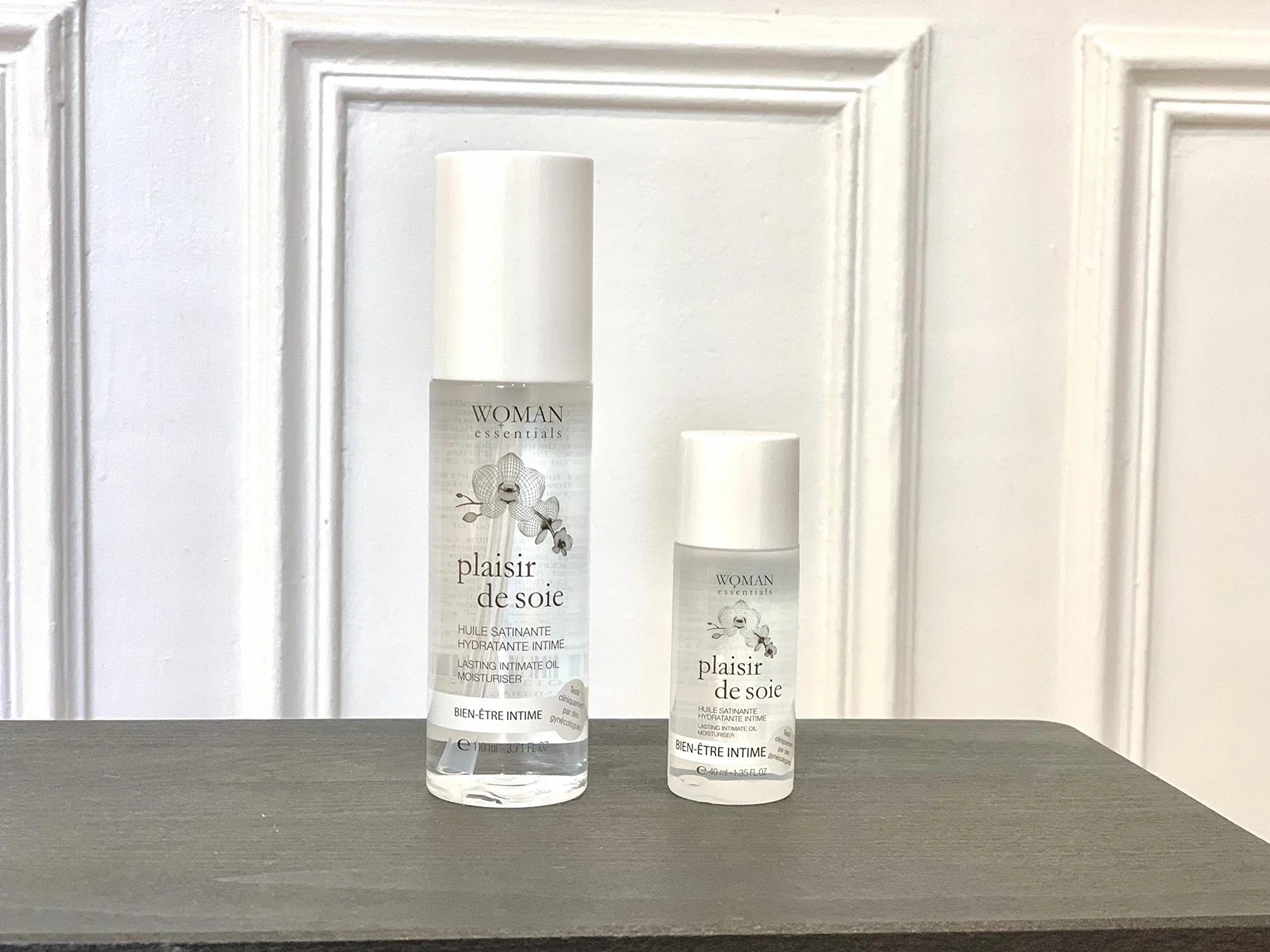 WOMAN ESSENTIALS PLAISIR DE SOIE 40ML Olio satinata lubrificante idratazione profonda ultra-scorrevolezza compatibile con preservativi clinicamente testato