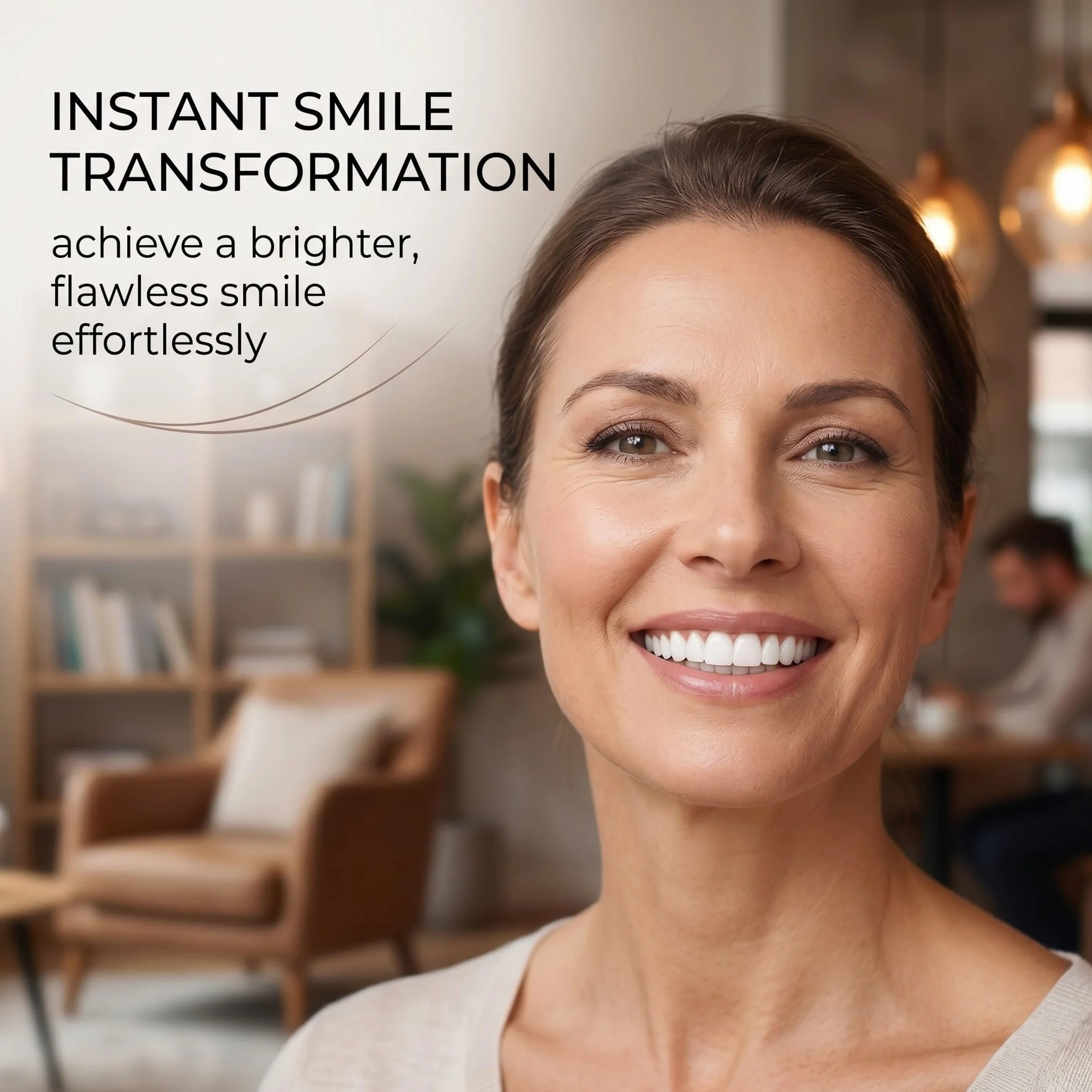 Faccette Denti Cosmetici, 4 Facette Dentali a Scatto Ultra Sottile, Copertura Imperfetti Denti, Protesi Temporanee