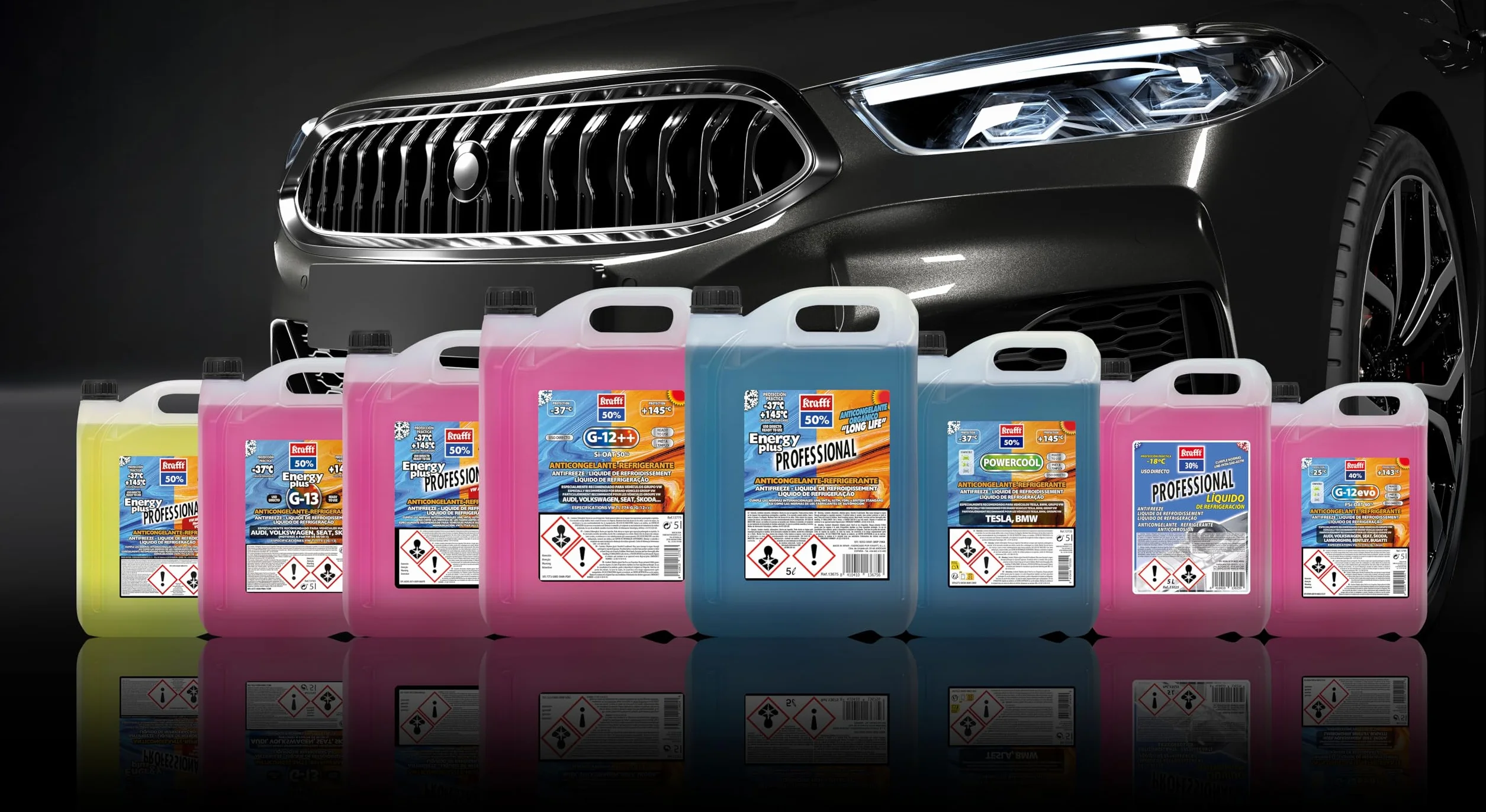 Krafft Antigelo G13 con tecnologia ibrida Si-OAT - Protezione integrale per motori del gruppo VAG - Lunga durata e massime prestazioni - Biodegradabile - 5L