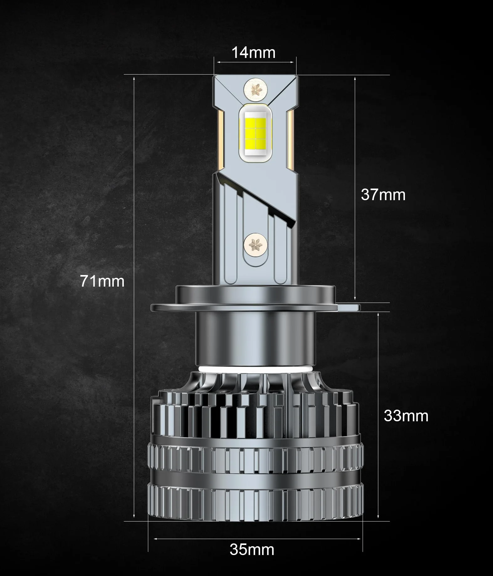 H7 LED Lampadine Auto 130W 48000LM 6000K Luci Bianca 600%， Kit di Conversione per Fari Alogeni Auto, Luce Abbagliante o Anabbagliante 12V, Tubo di Rame Spesso,LED Lampada Luci,2 pezzi