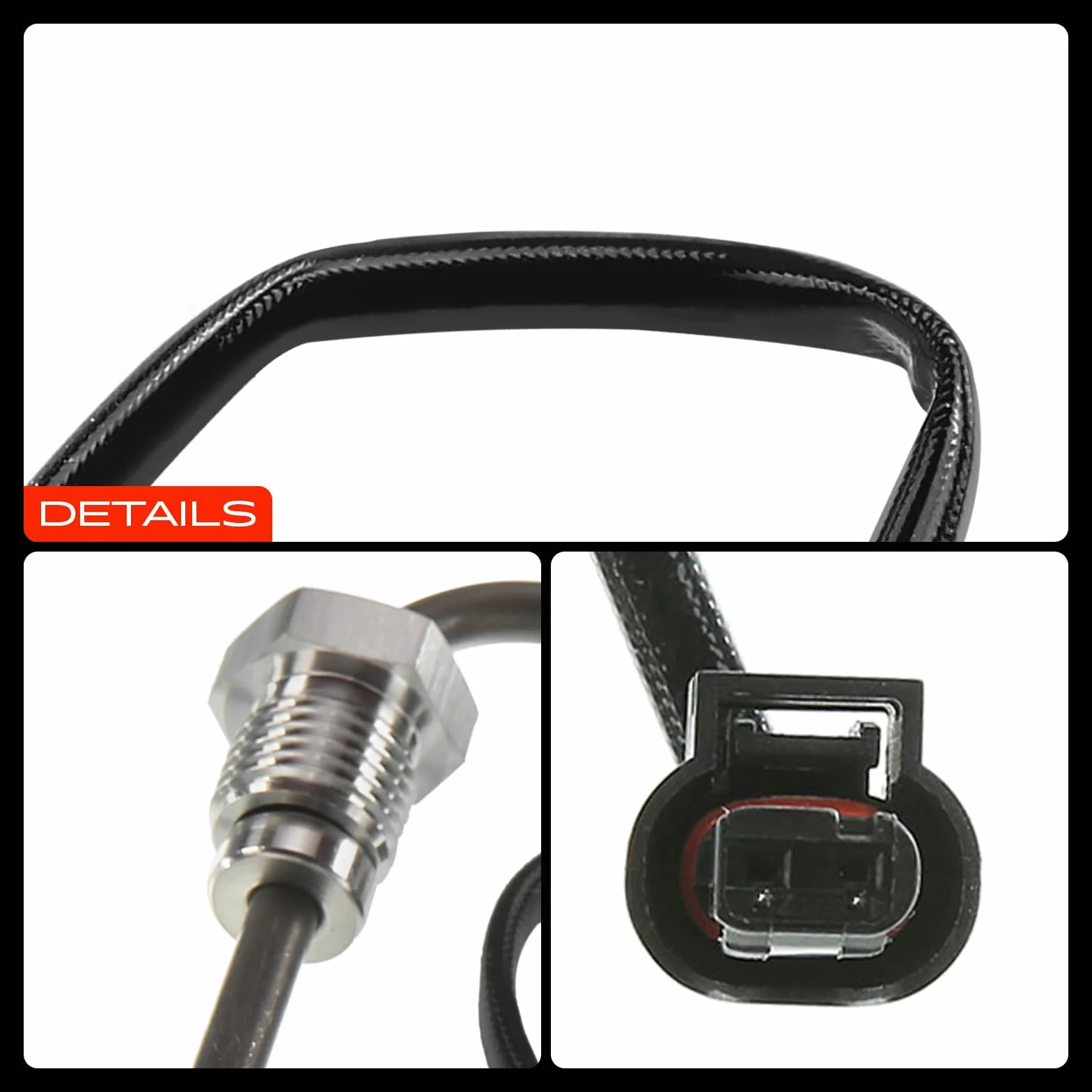 Frankberg Sensore temperatura gas di scarico Sensore gas di scarico 2-Poli Compatibile con Fortwo Coupé 451 Fortwo Cabrio 451 Replace# A0019051500,12060