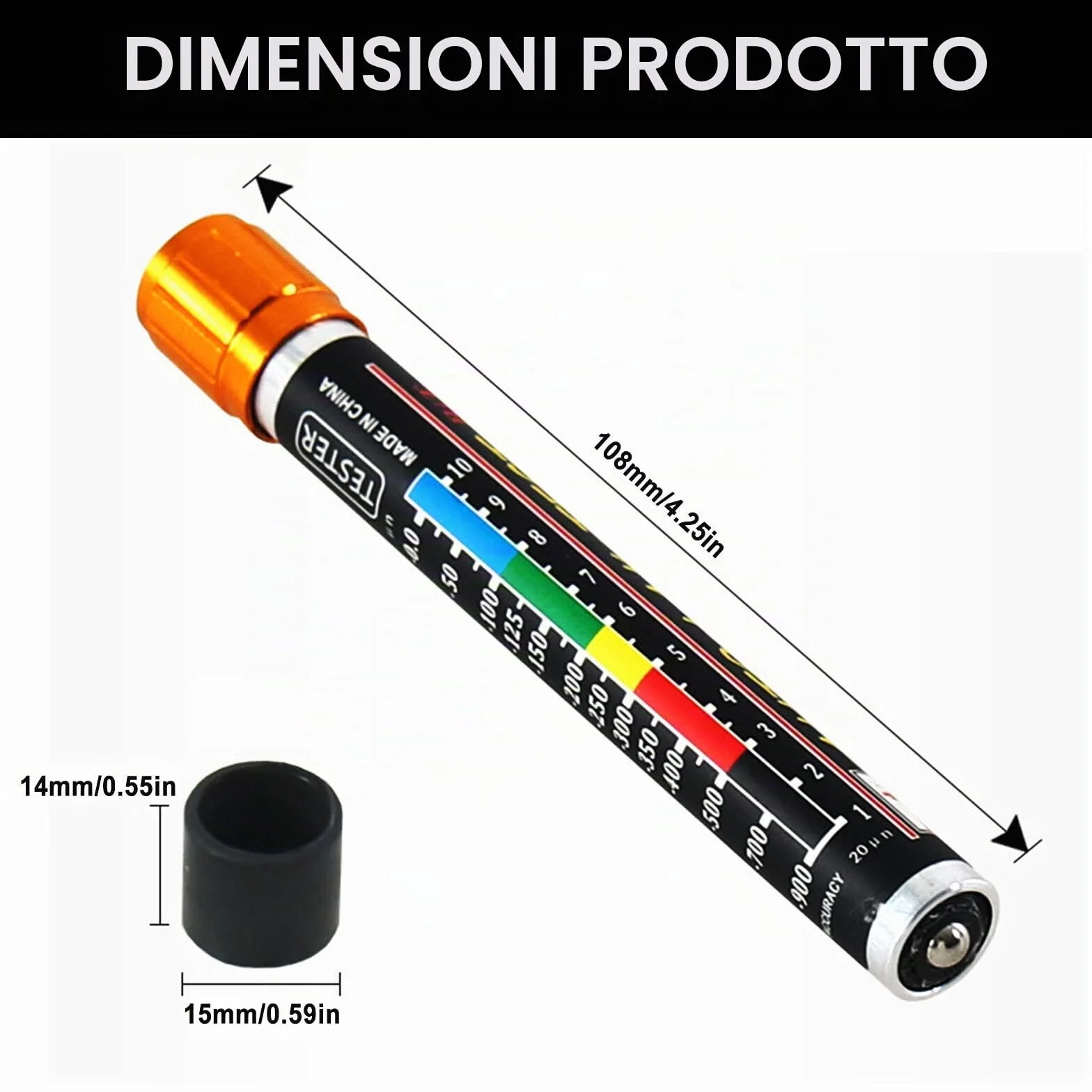 Misuratore di spessore della vernice auto, spessimetro magnetico per strati di vernice