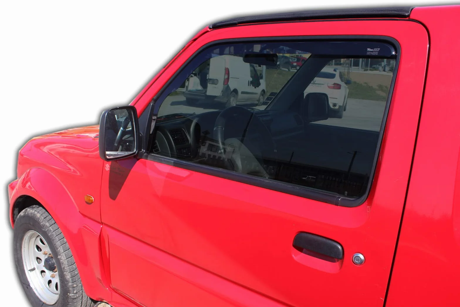 Deflettori d'Aria Suzuki Jimny 1998-2018 Set 2 Pezzi Nero Fumé Heko