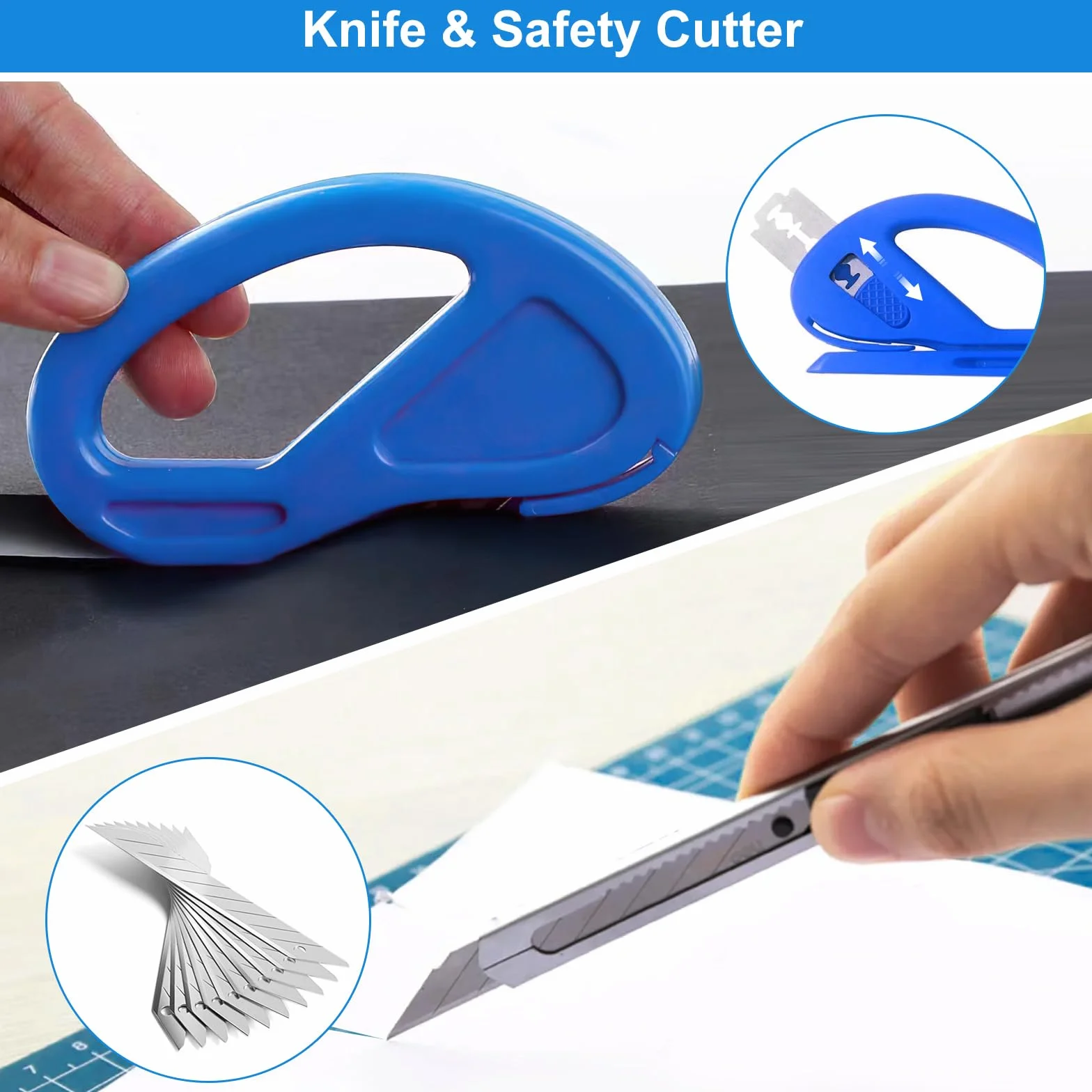 70 Pezzi Spatola per Pellicole Adesive, Kit Strumenti Pellicola Vetri Auto, Kit Wrapping Auto, con Spatola Wrapping e Taglierina per Carta, per Installazione Pellicole Auto Cellulare DIY