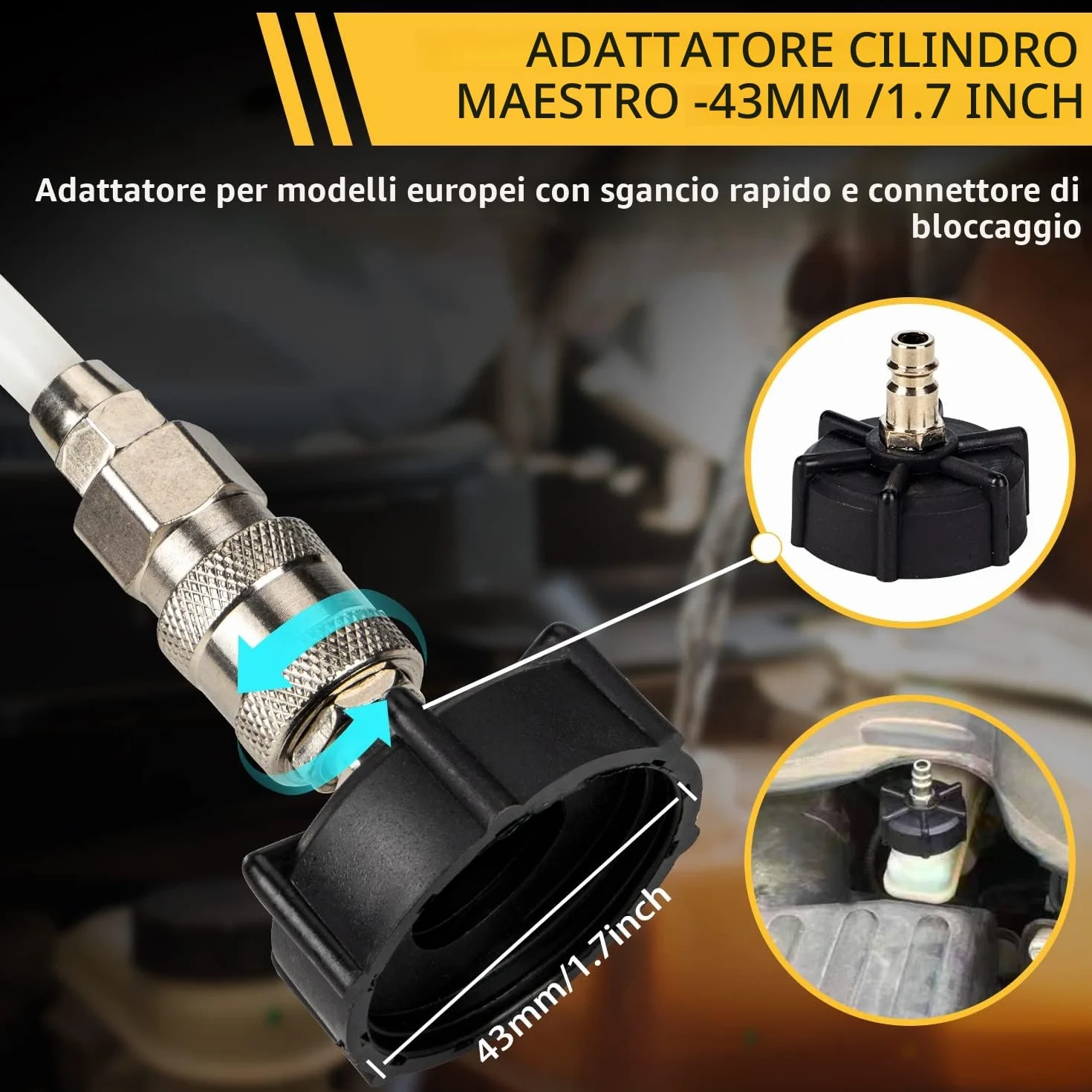 Spurgo dei Freni 3L Sistema di Spurgo per Freno e Frizione con E20 Adattatore e Adattatore Universale