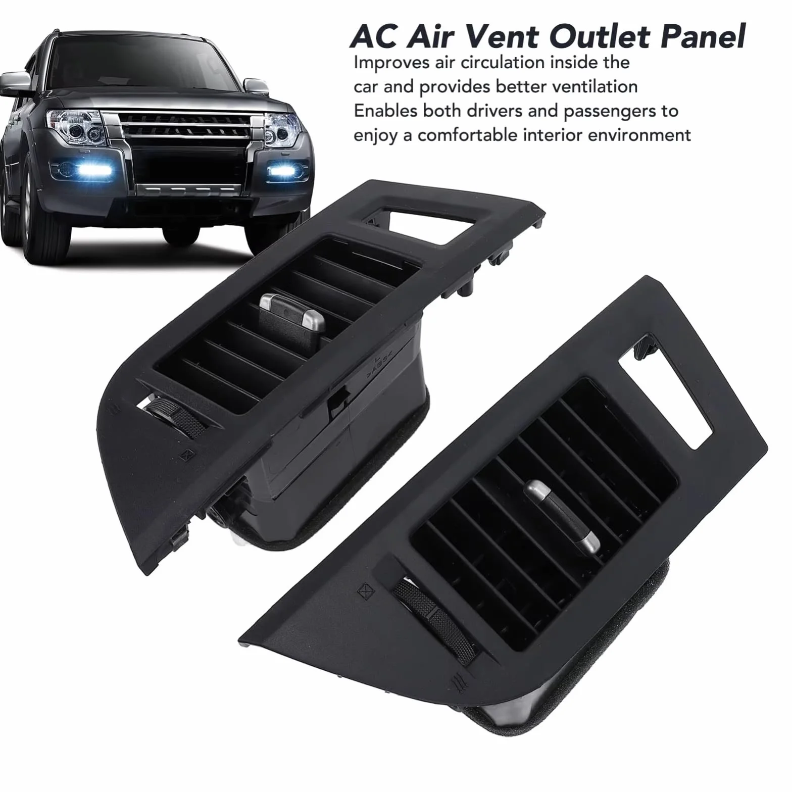 Bocchette Cruscotto Aria Compatibile Con Mitsubishi Per Pajero 4 2006-2021 1 Paio Di Prese D'aria AC Pannello Di Uscita Ricambi Auto Aggiornamenti