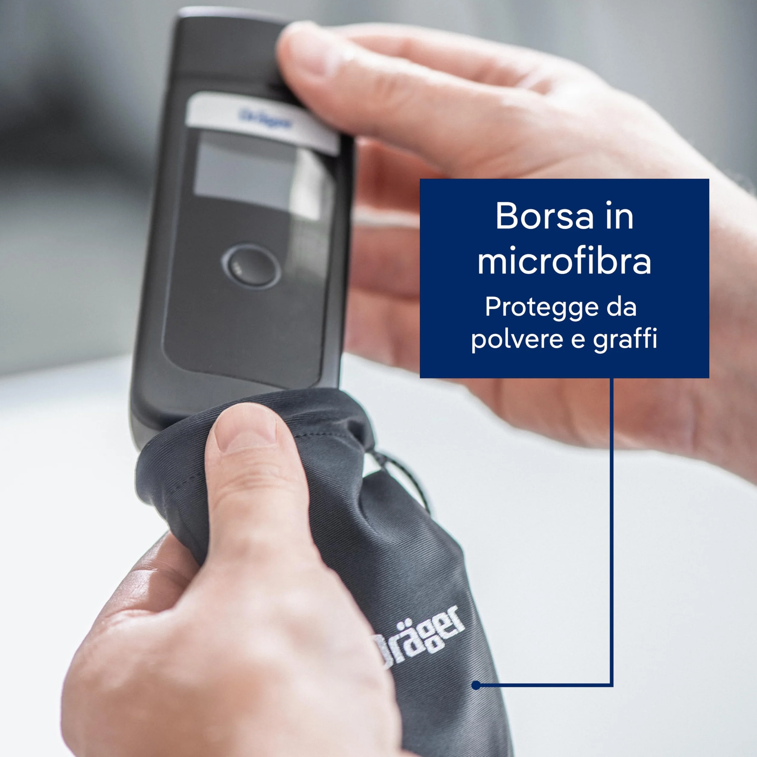 Dräger Alcotest 4000 Etilometro Portatile Certificato Schermo LED Alcol Test Professionale Tascabile