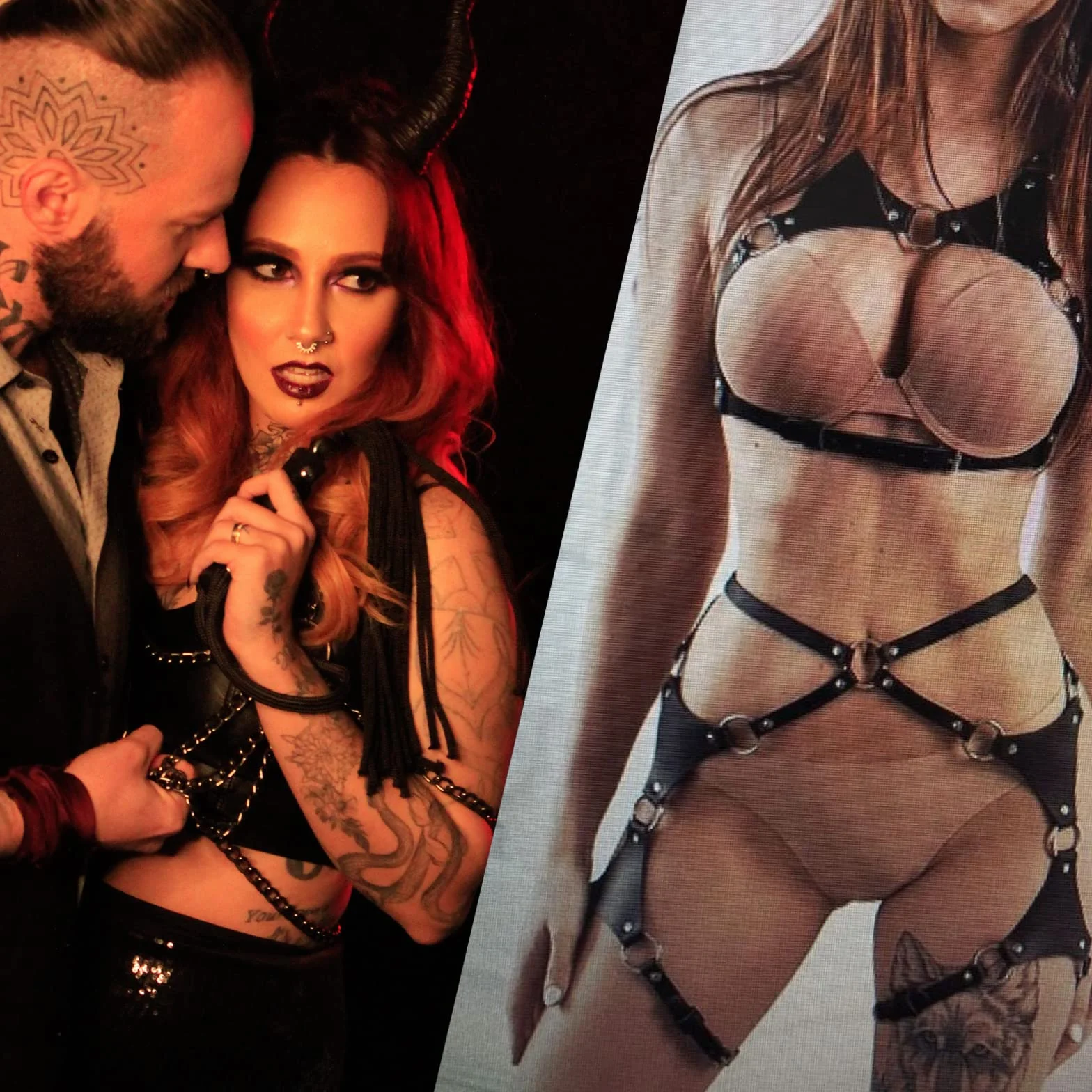 Set di Lingerie Bondage con Imbracatura in Finta Pelle, Cintura per Il Corpo, Cinghie per Il Petto, Giocattoli Erotica Fetish