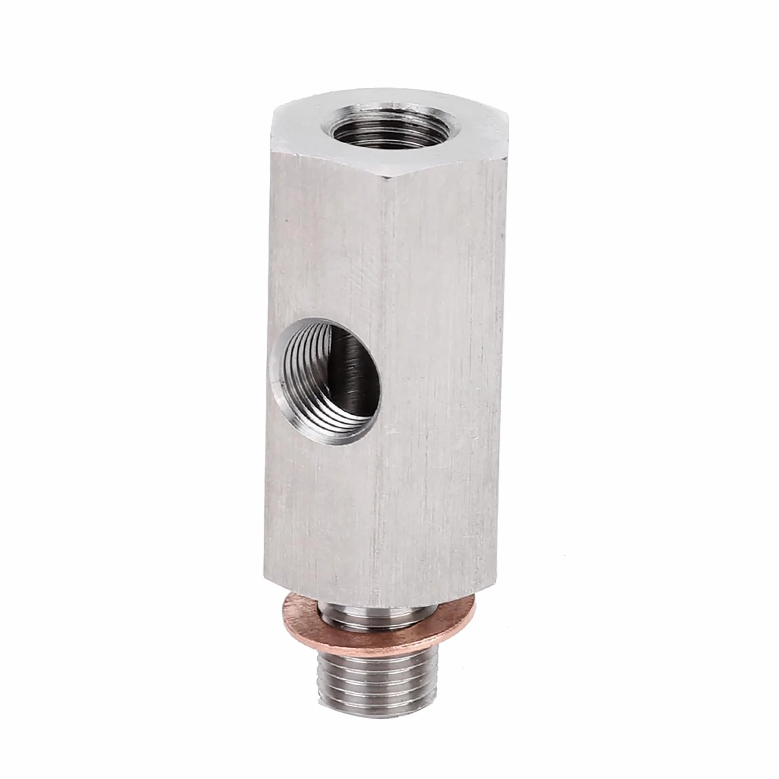 Adattatore Sensore Pressione Olio, Raccordo A T Pressione Olio 1/8" NPT M10x1.0 Adattatore NPT Sensore Olio In Acciaio Inox 304 Per Turbo Alimentazione Olio