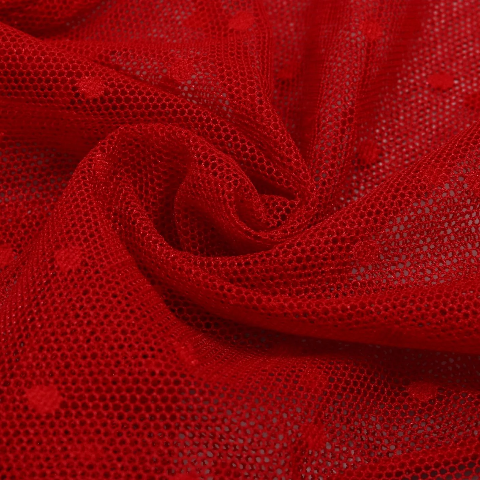 Intimo Donna Sexy Lingerie Rete Body Babydoll Trasparente Camicia da Notte in Pizzo Elasticizzato Negligees Scollo a V Profondo Chemise Senza Maniche con Pois per Natale Halloween Party (Rosso)