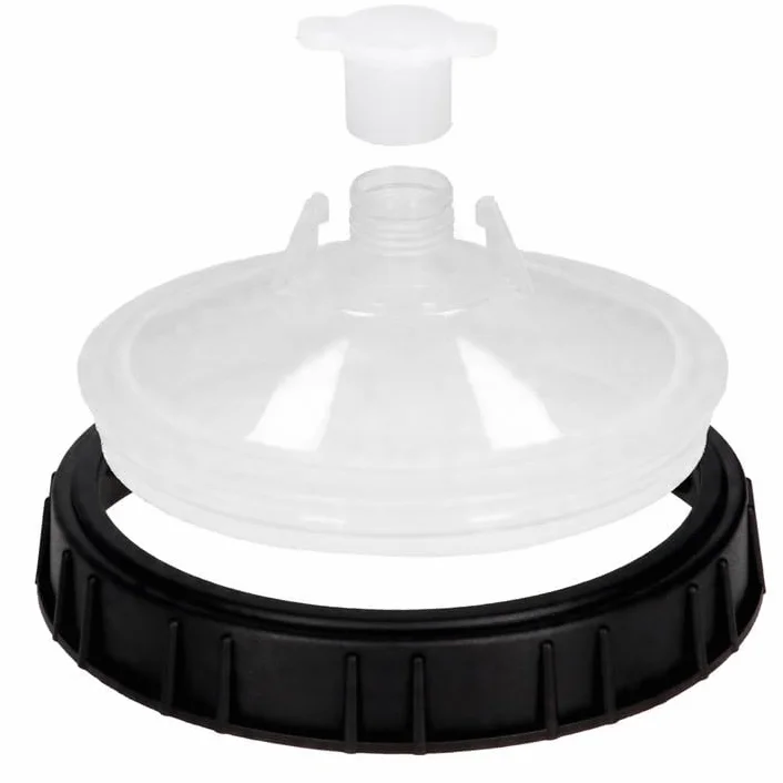 Set di bicchieri per verniciatura PPS 650 ml – 50 bicchieri usa e getta + 50 coperchi con filtro da 125 µm o 190 µm + 1 contenitore + tappi di chiusura – bicchiere per vernice pistola a spruzzo