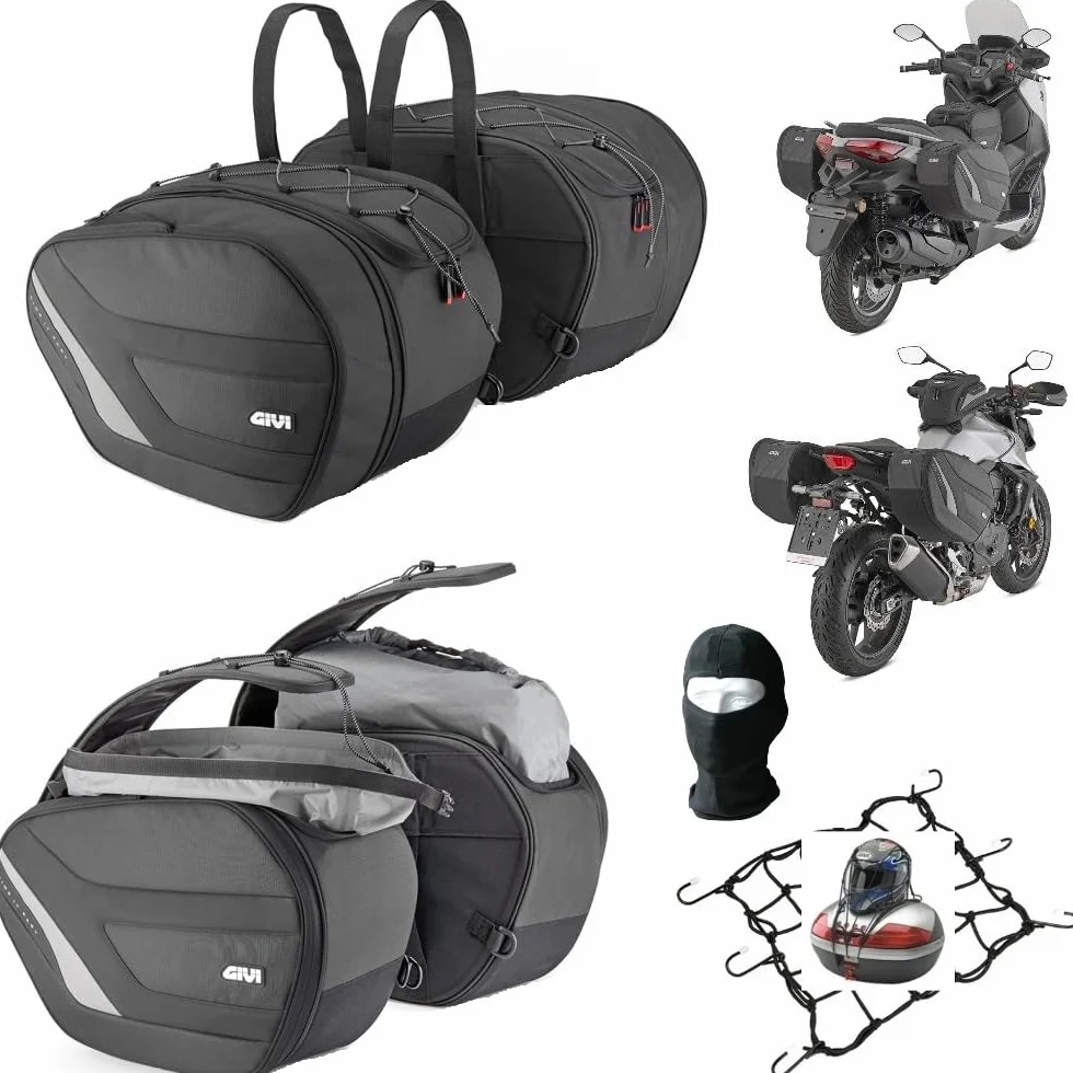 GIVI BORSE LATERALI SOFFICI MOTO EASY 11 18-25 LT POLIESTERE RIPSTOP 600D COMPATIBILE HONDA ADV 350