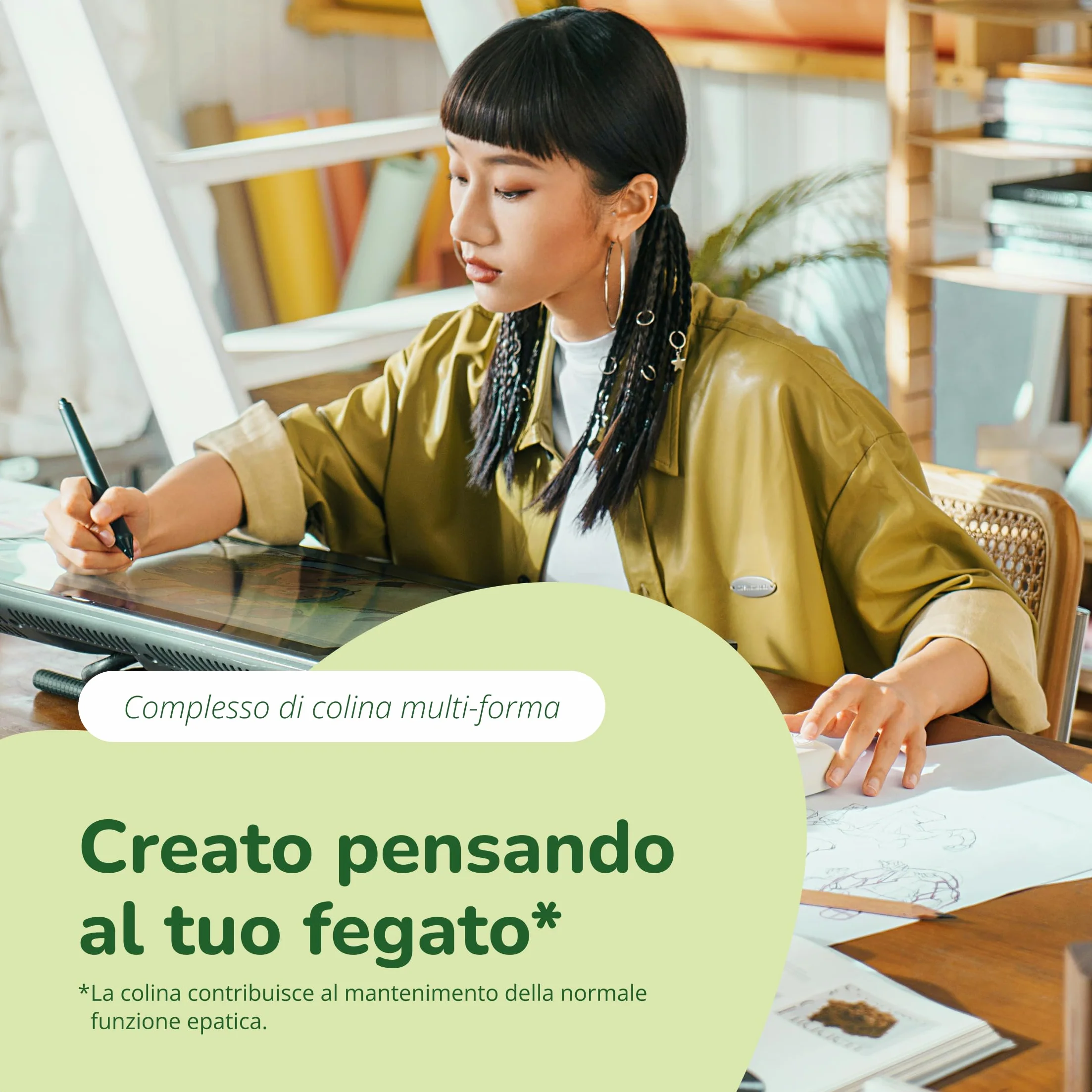 Vegavero® Colina Trio Bitartrato + Citicolina + Fosfatidilcolina per Fegato e Metabolismo Vegano