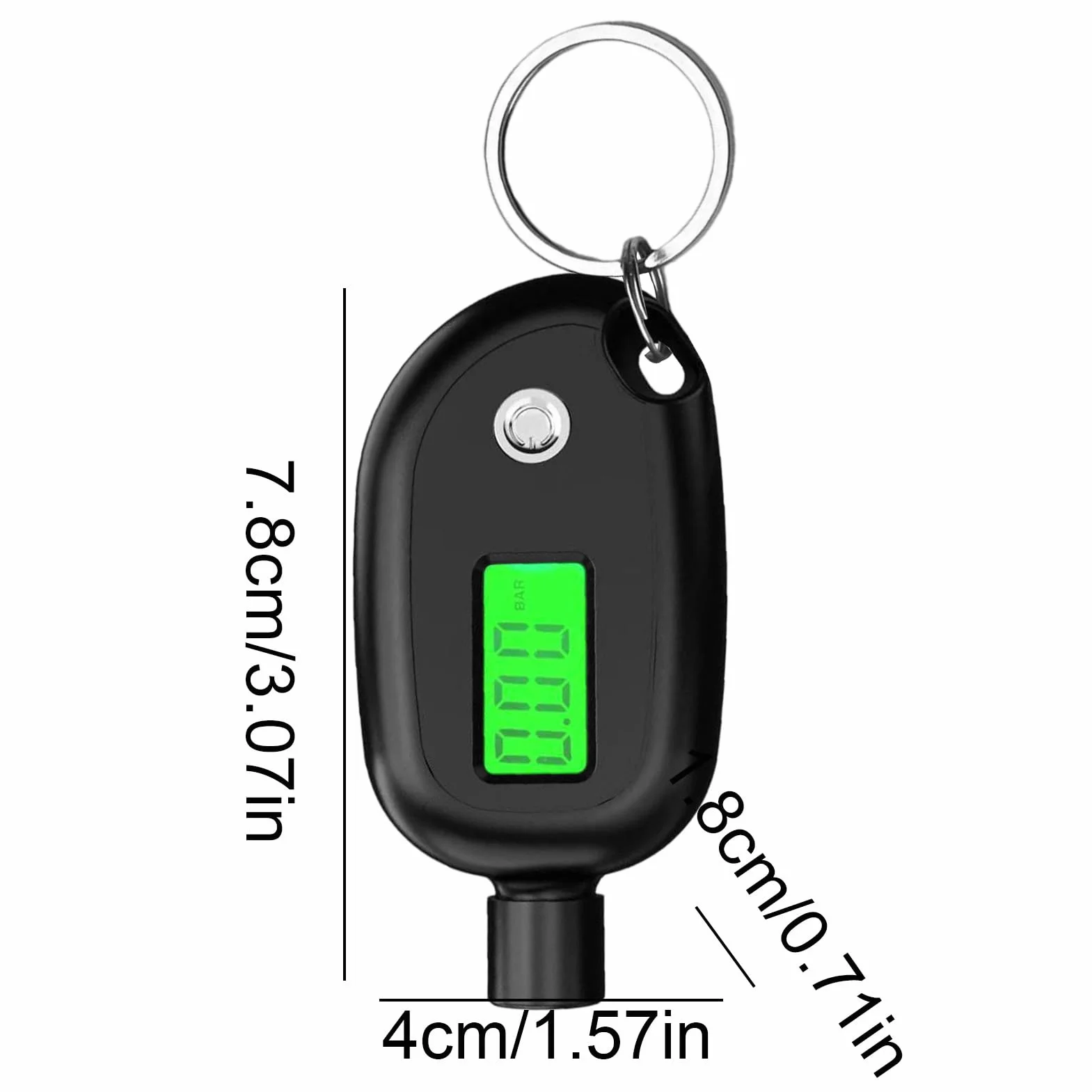 Manometro per Pneumatici Digitale Schermo LCD Portatile Misurazione Pressione dell'Aria Sensore Alta Precisione Retroilluminazione