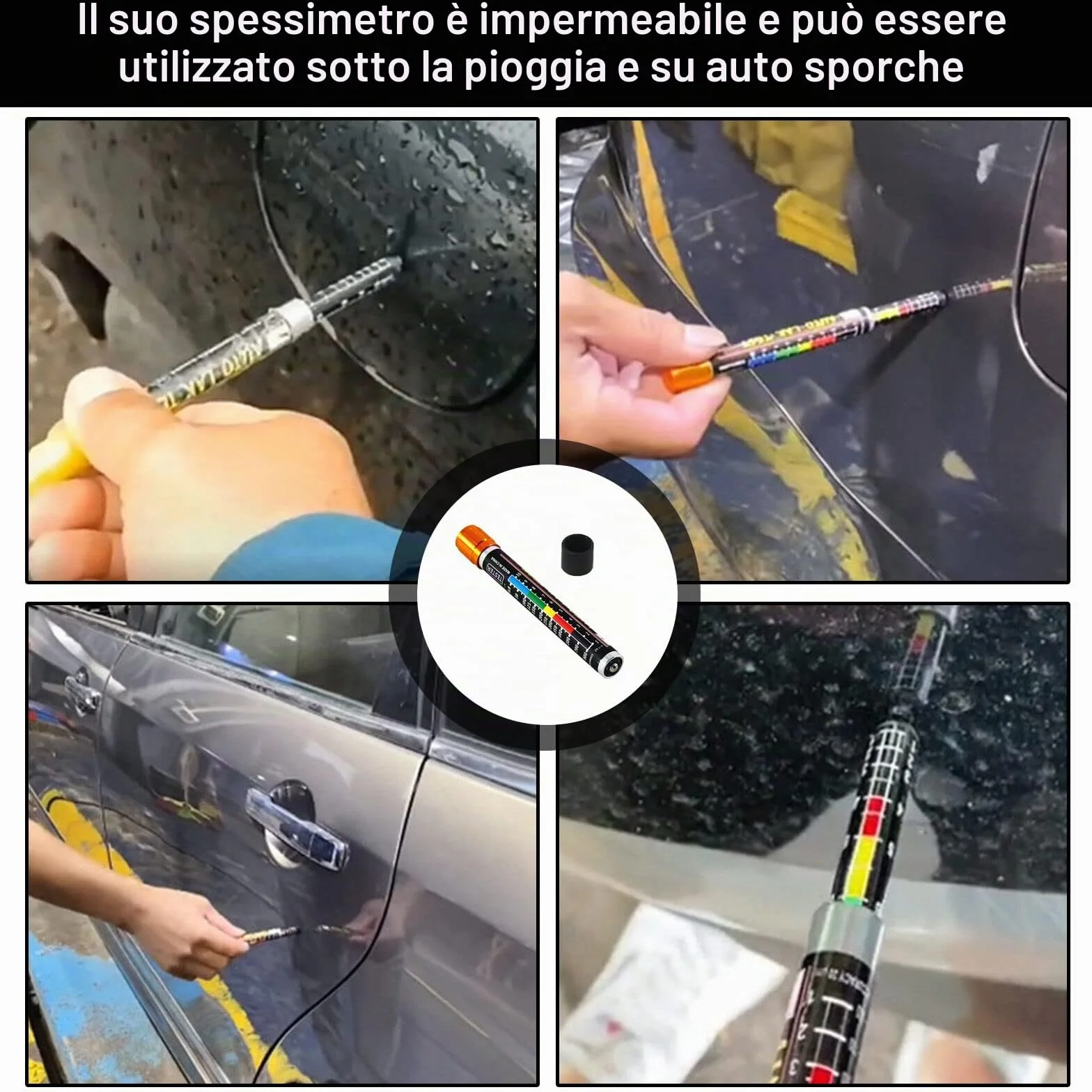 Misuratore di spessore della vernice auto, spessimetro magnetico per strati di vernice