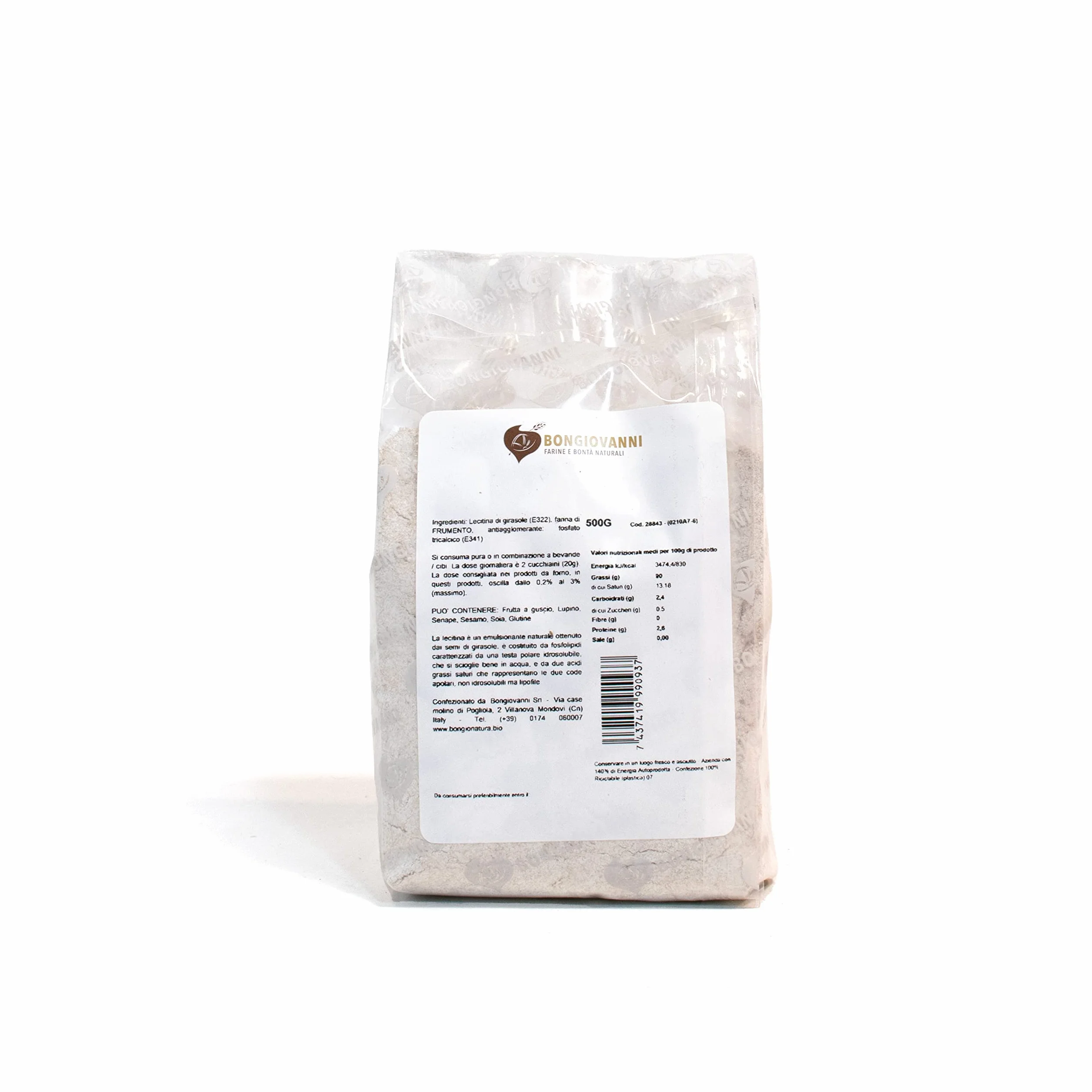 BONGIOVANNI FARINE E BONTA' NATURALI Lecitina di Girasole 500g