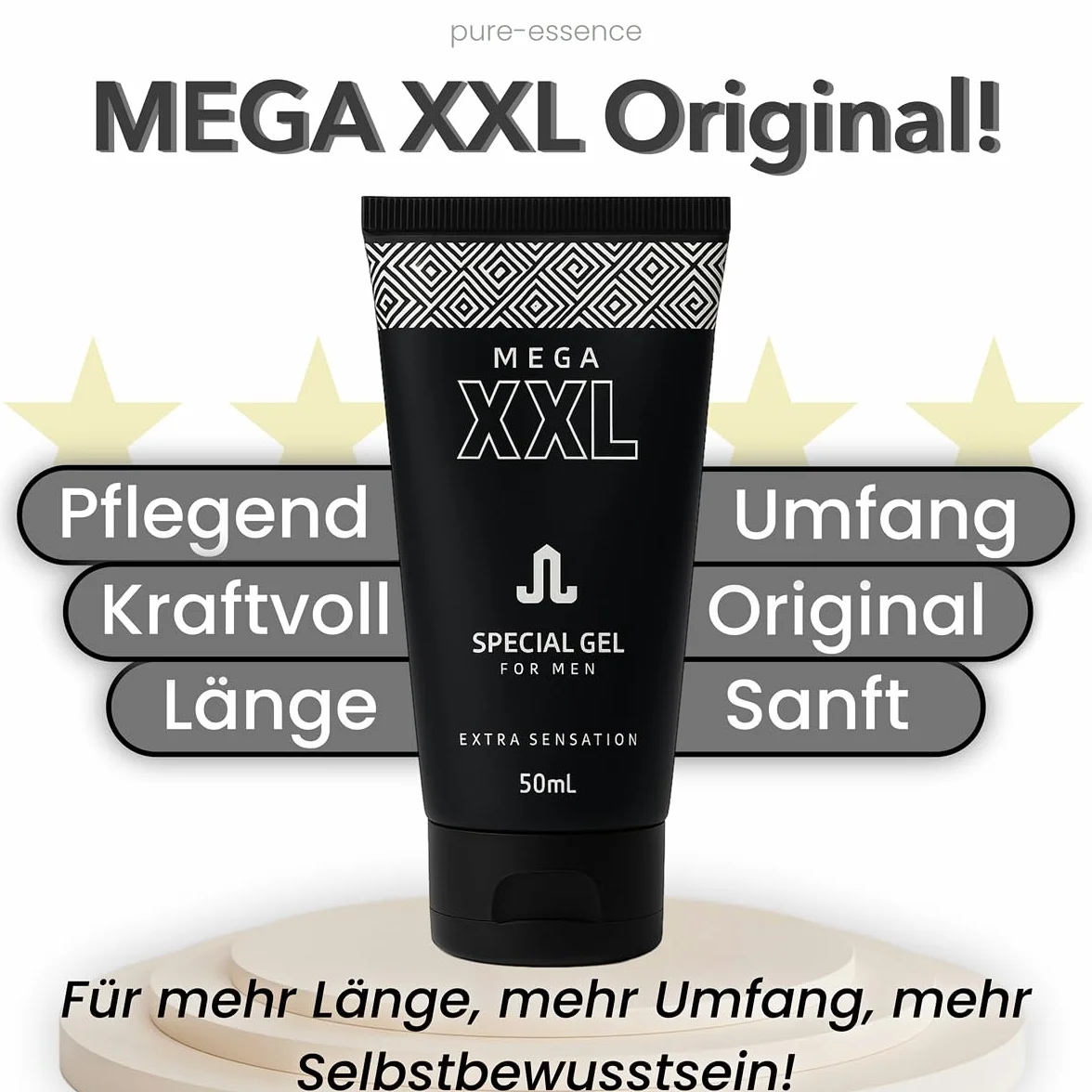 MEGA XXL Penis Gel 50 ml crema ingrandimento pene allungare più spesso lunghezza circonferenza stabilità cura intima uomini