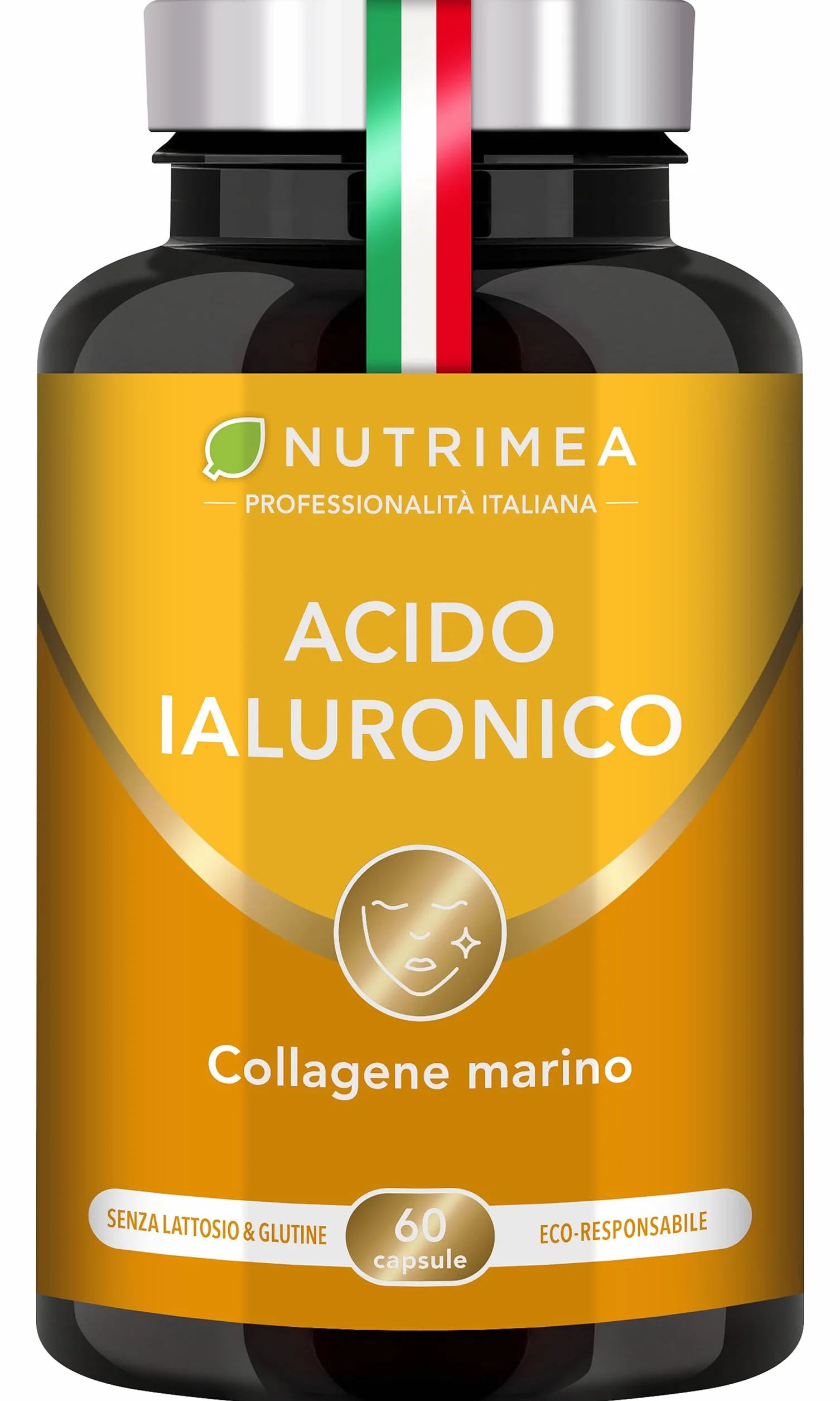 Acido Ialuronico con Collagene Marino Vitamina A C Antirughe Anti-age 60 Capsule