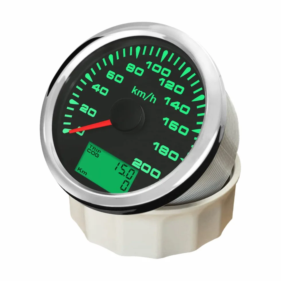ELING Velometro per tachimetro GPS per auto 0-200KM/H Chilometraggio del contachilometri con retroilluminazione 85mm