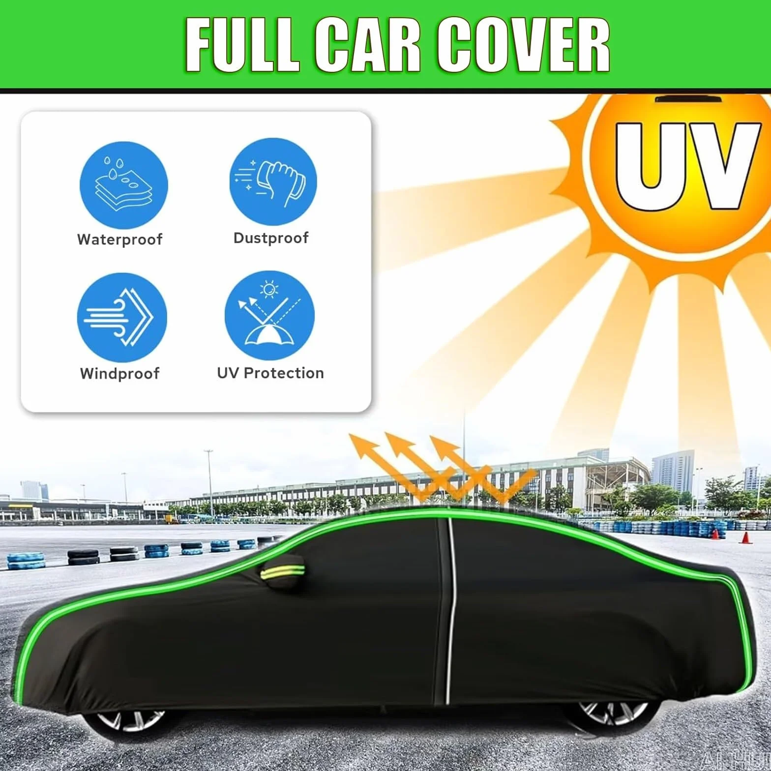 Telo Copriauto Antigrandine per 𝖢𝗂𝗍𝗋𝗈𝖾𝗇 C3 2024, Impermeabile Traspirante Copertura per Auto Telone Anti UV Anti Vento Antipolvere, Telo Copri con Cerniera(Brown,per 𝖢𝗂𝗍𝗋𝗈𝖾𝗇 C3 2024)