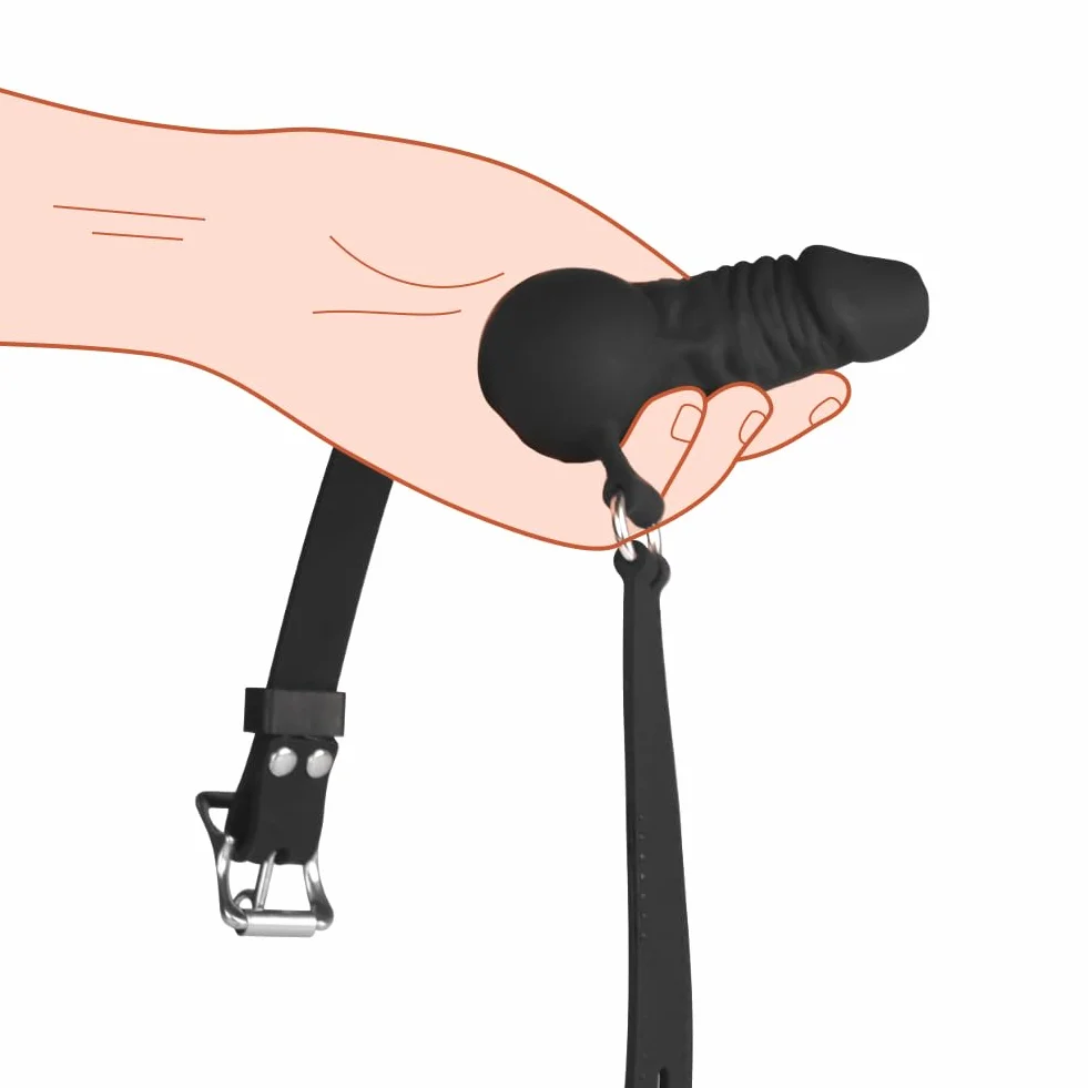 Roluck Ball Gag regolabile in silicone per BDSM Bondage erotico sex toy