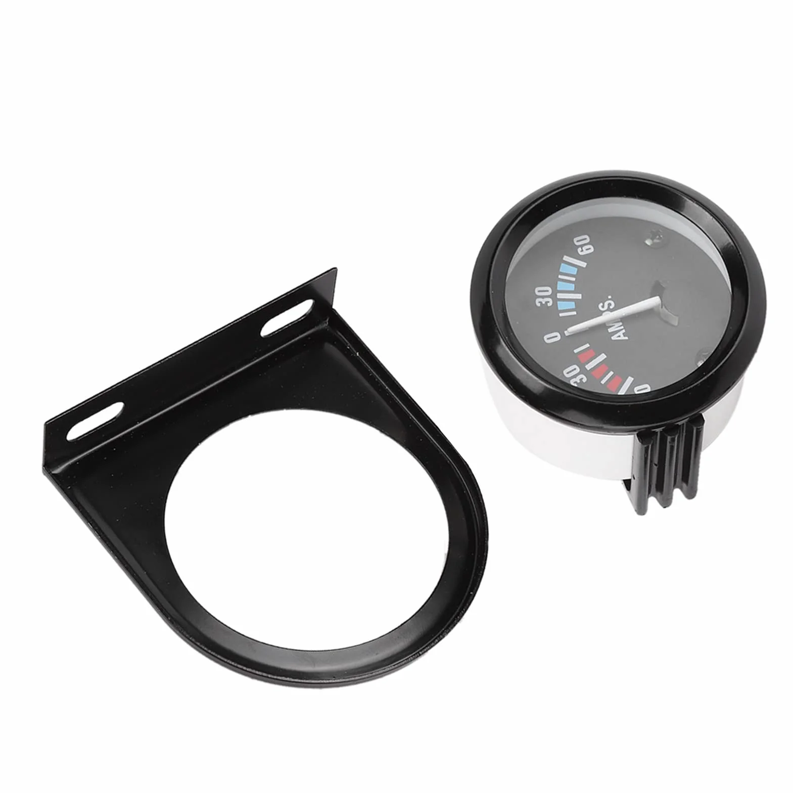 Amperometro Auto da 52 mm 60-0-60A con Retroilluminazione per Monitoraggio Corrente Compatibile con Maggior parte dei Veicoli Ideale per Modifiche