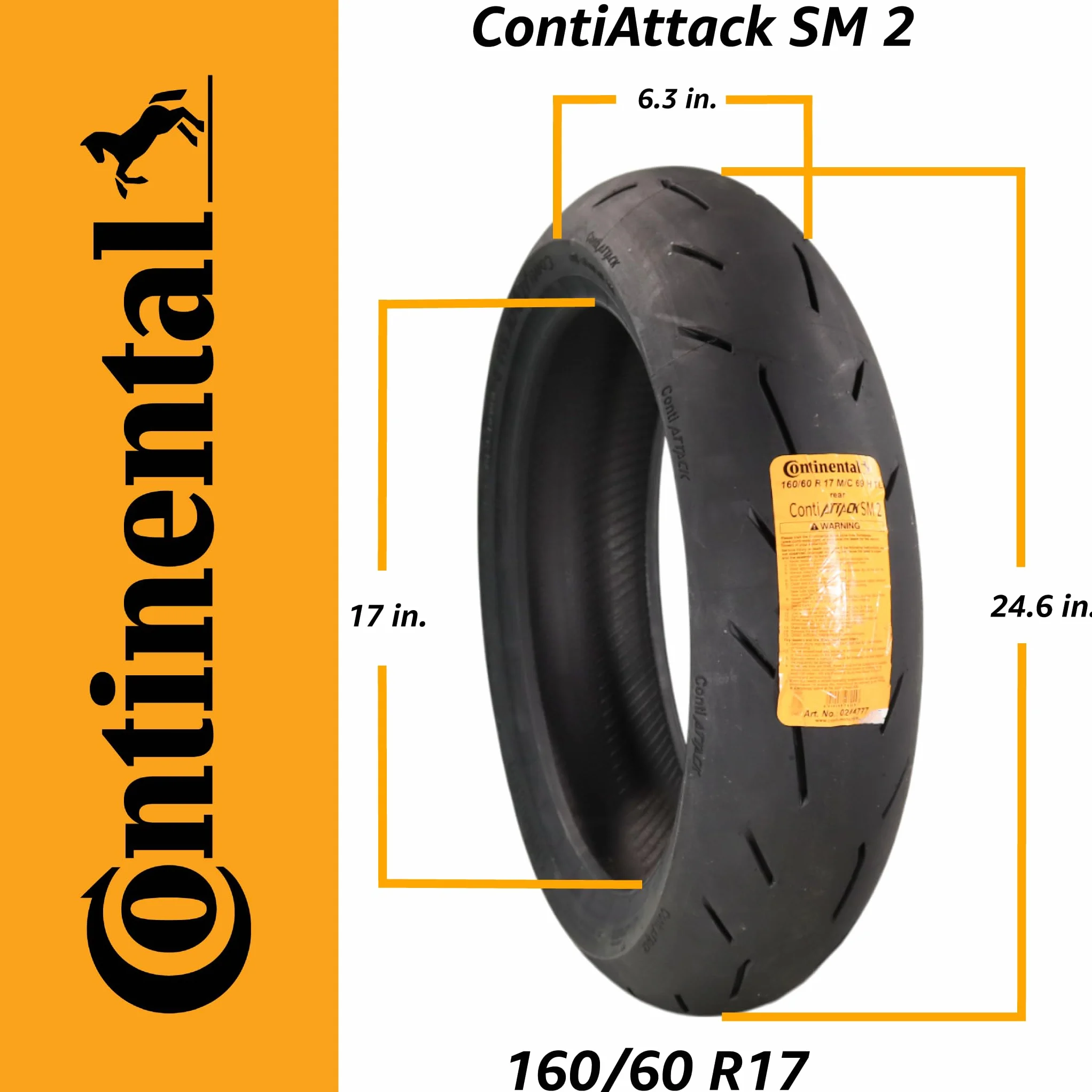 Continental Contiattack SM 2 69H TL Road Sport Rear Tire 160/60