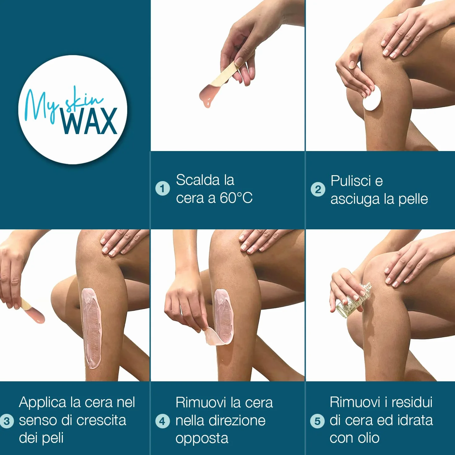 Cera Depilatoria Senza Strisce 800g Ipoallergenico Brasiliana Dolce Pelle Sensibile Viso Bikini Naso