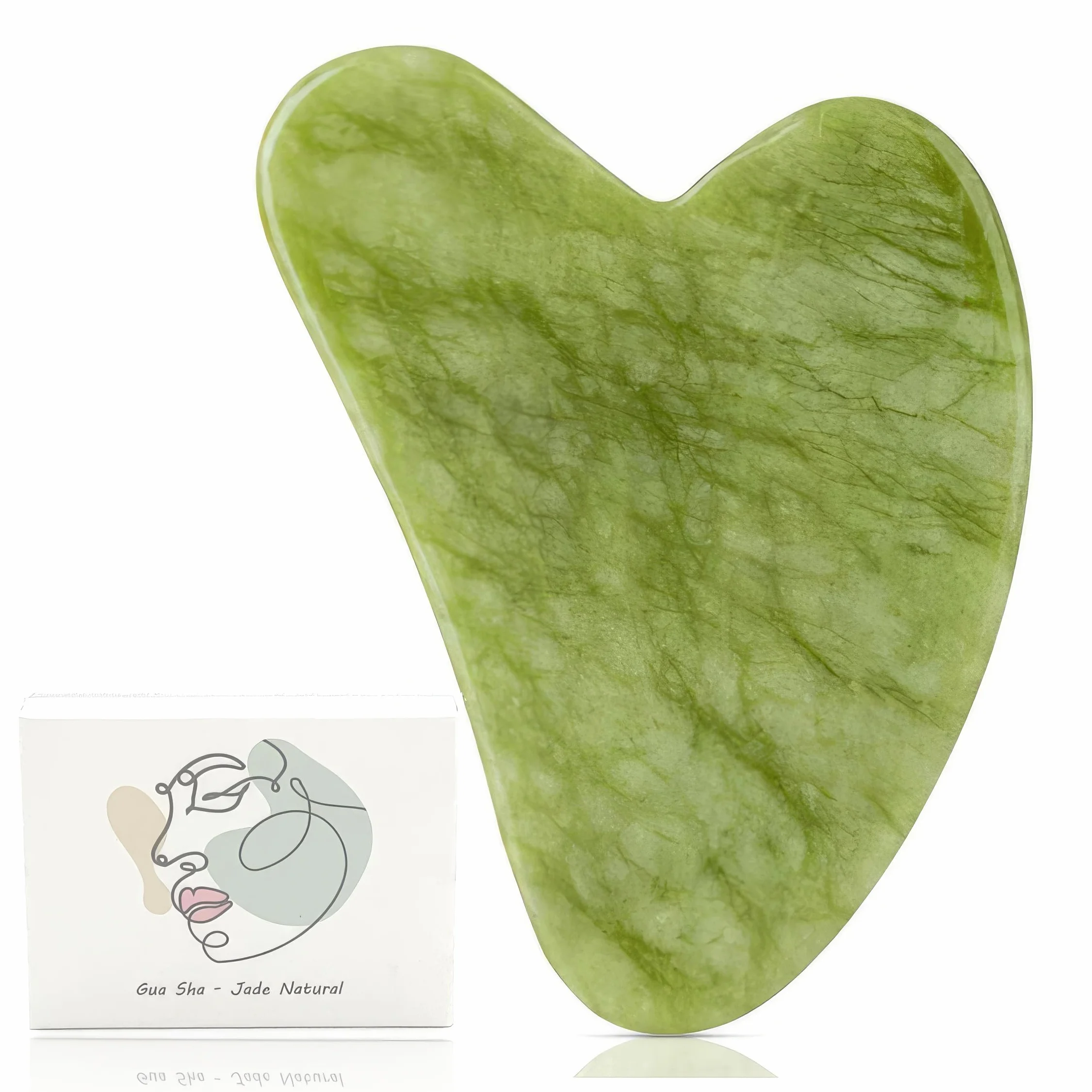 Gua Sha Naturale Pietra di Giada Massaggiatore Viso Corpo Rassodante