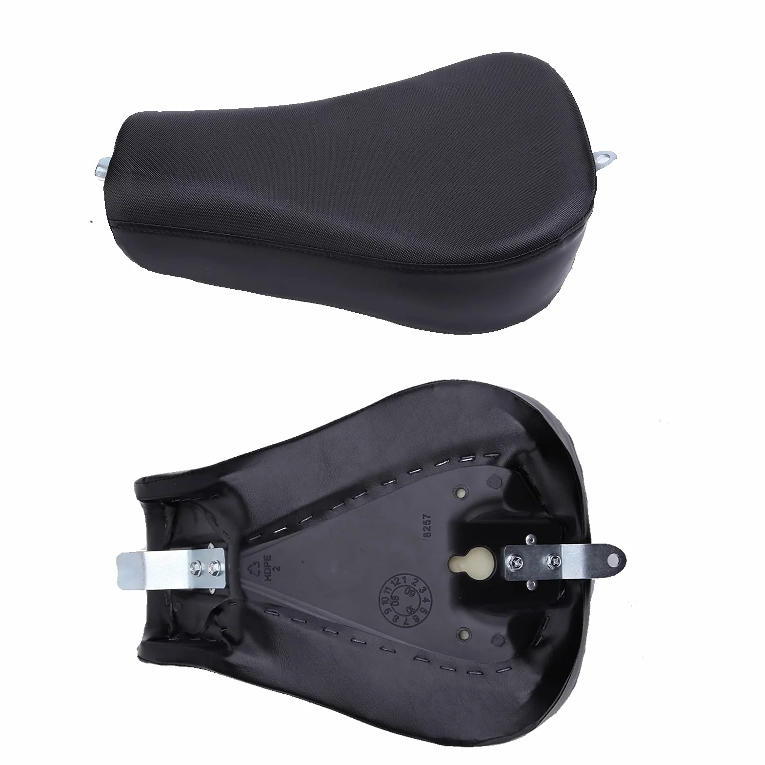 Sella Monoposto Moto Sedile del Conducente Anteriore per Sportster XL883 XL1200 48 72 2010-2015 Cafe Racer, nero.