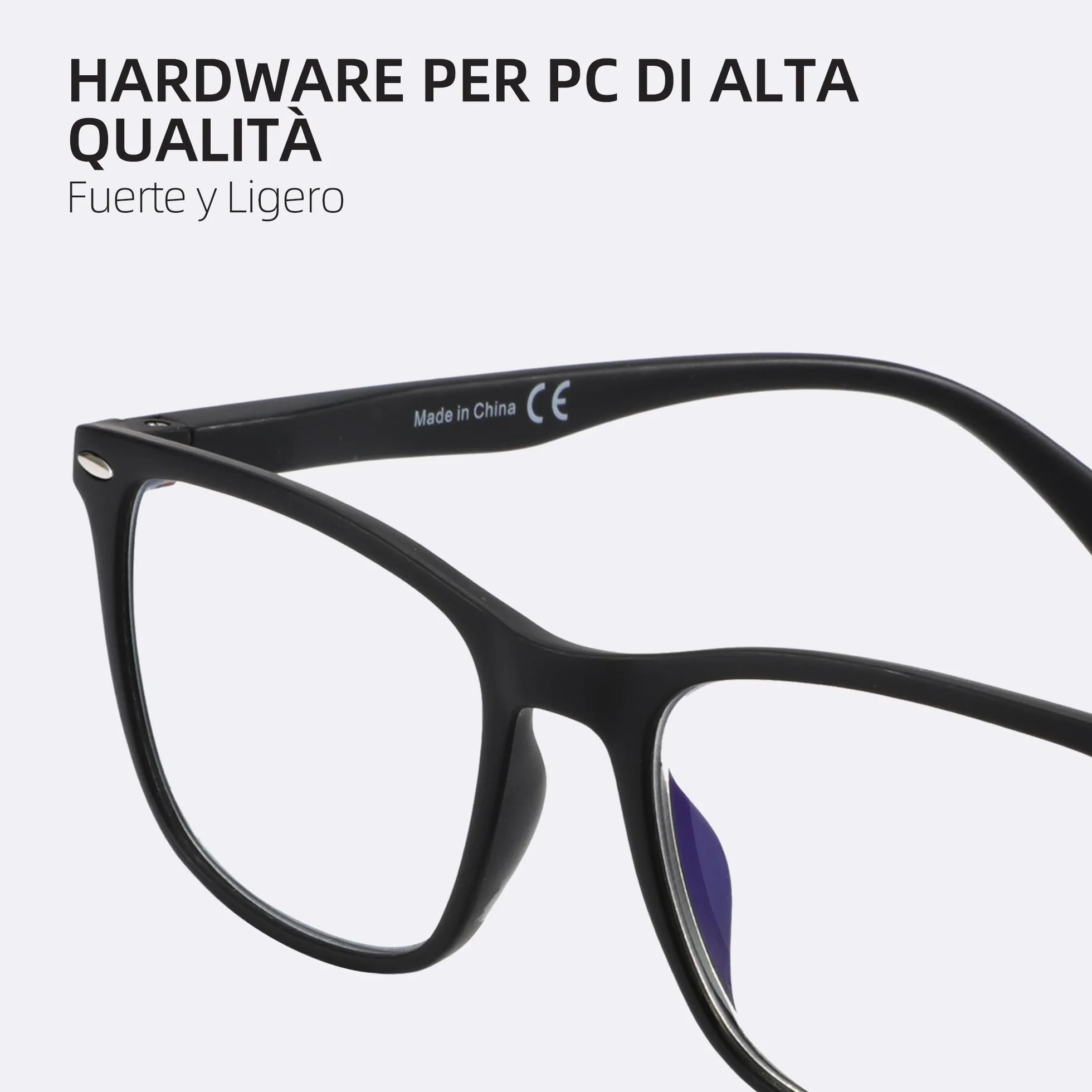 ZENOTTIC Occhiali Anti Luce Blu da Lettura Lenti Quadrate per Computer Uomo Donna
