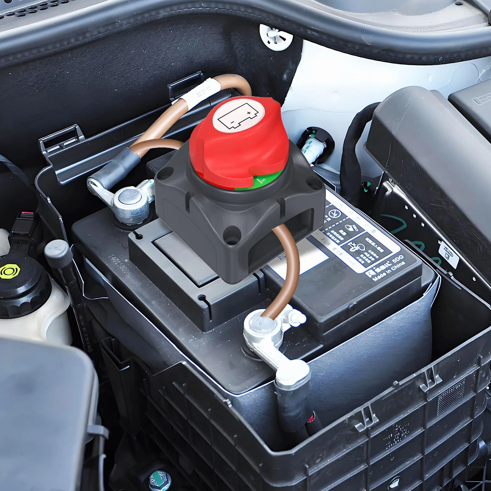 2 Pezzi Interruttore Stacca Batteria 275 A, Staccabatteria 12V 48V Interruttore di alimentazione Sezionatore batteria Master Disconnessione Batteria per Camper Yacht Barca Camion Autobus