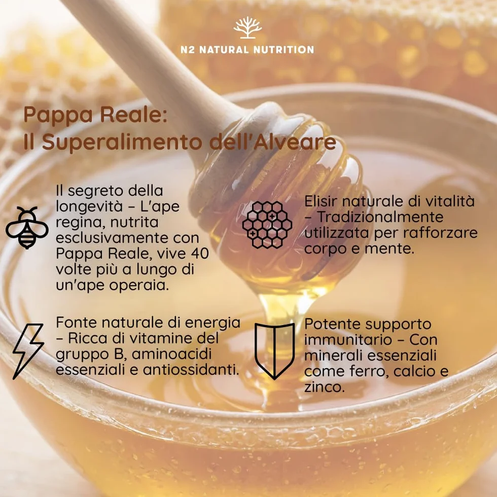 Pappa Reale Propoli Echinacea Vitamina C 80 mg 30 Flaconcini Sapore d'Arancia Natural Nutrition