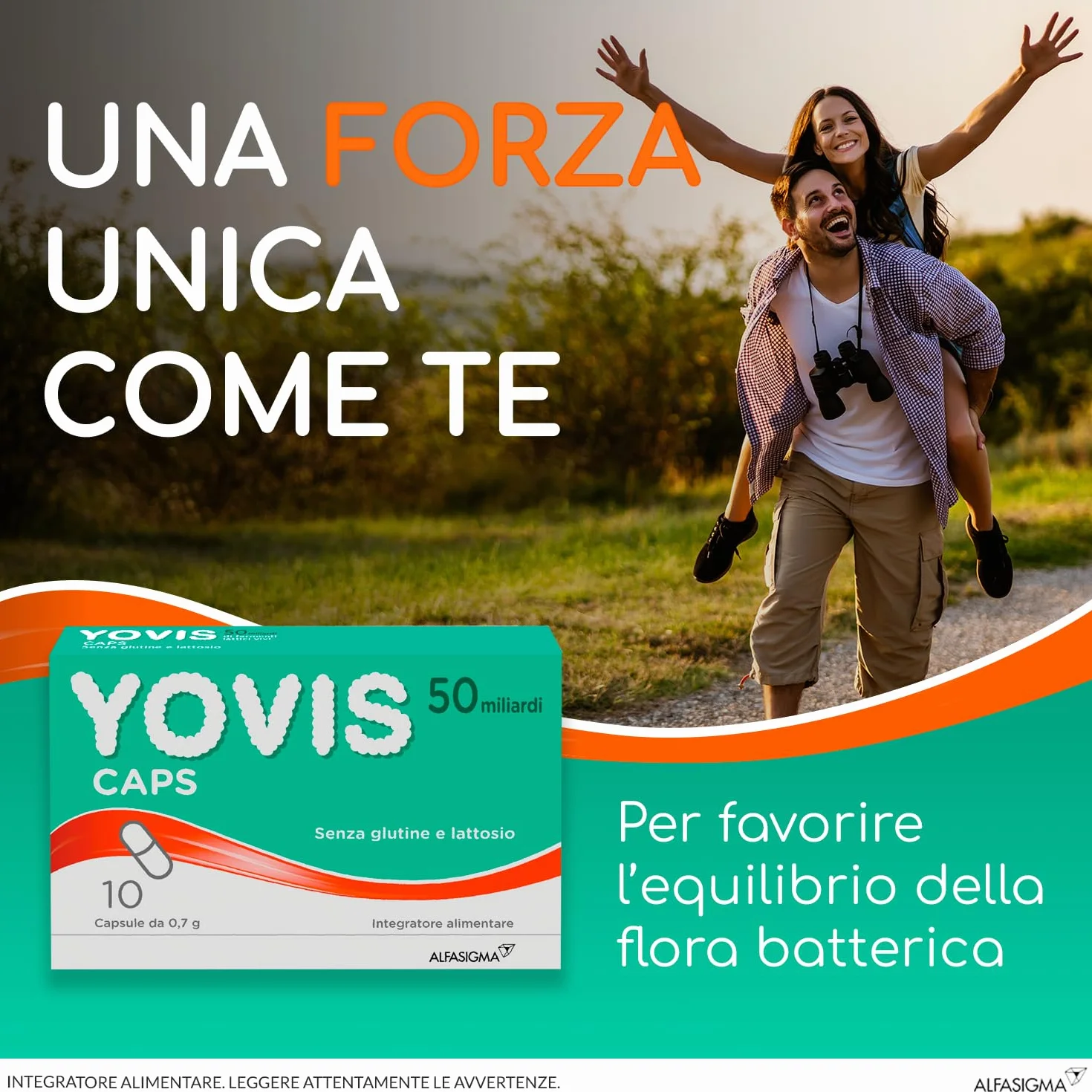 YOVIS Caps Probiotici Benessere Intestinale 50 Miliardi Fermenti Lattici Vivi 10 Capsule