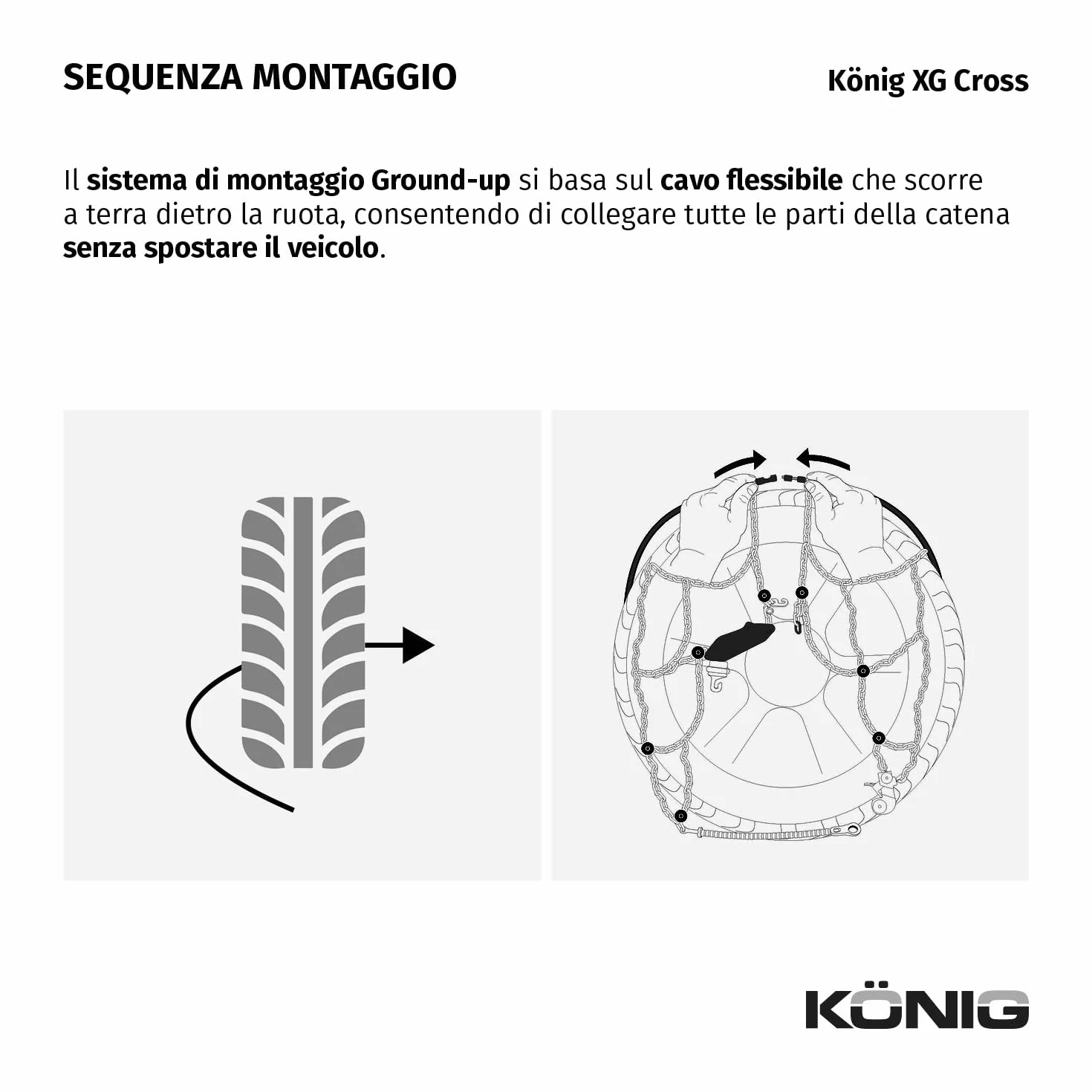 KÖNIG XG Cross 246 Catene da Neve