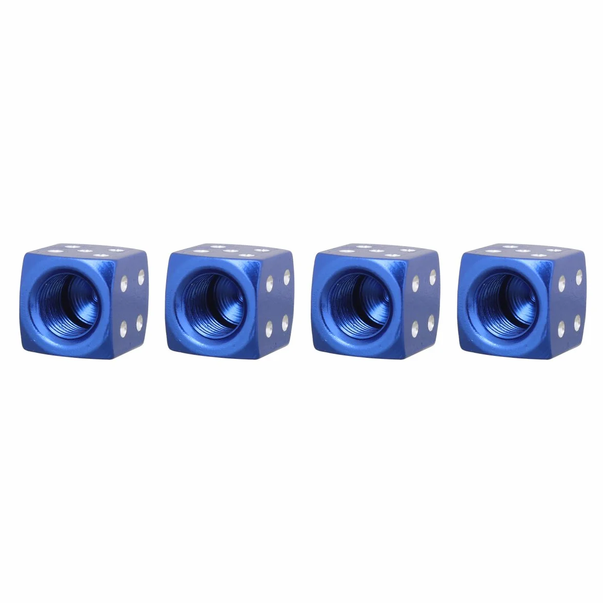 TOMALL Tappi stelo valvola pneumatici per auto moto universali Auto Lega di alluminio Dadi Tappi parapolvere pneumatici stile blu Valvola Stelo ruota Dadi granato 4 pezzi