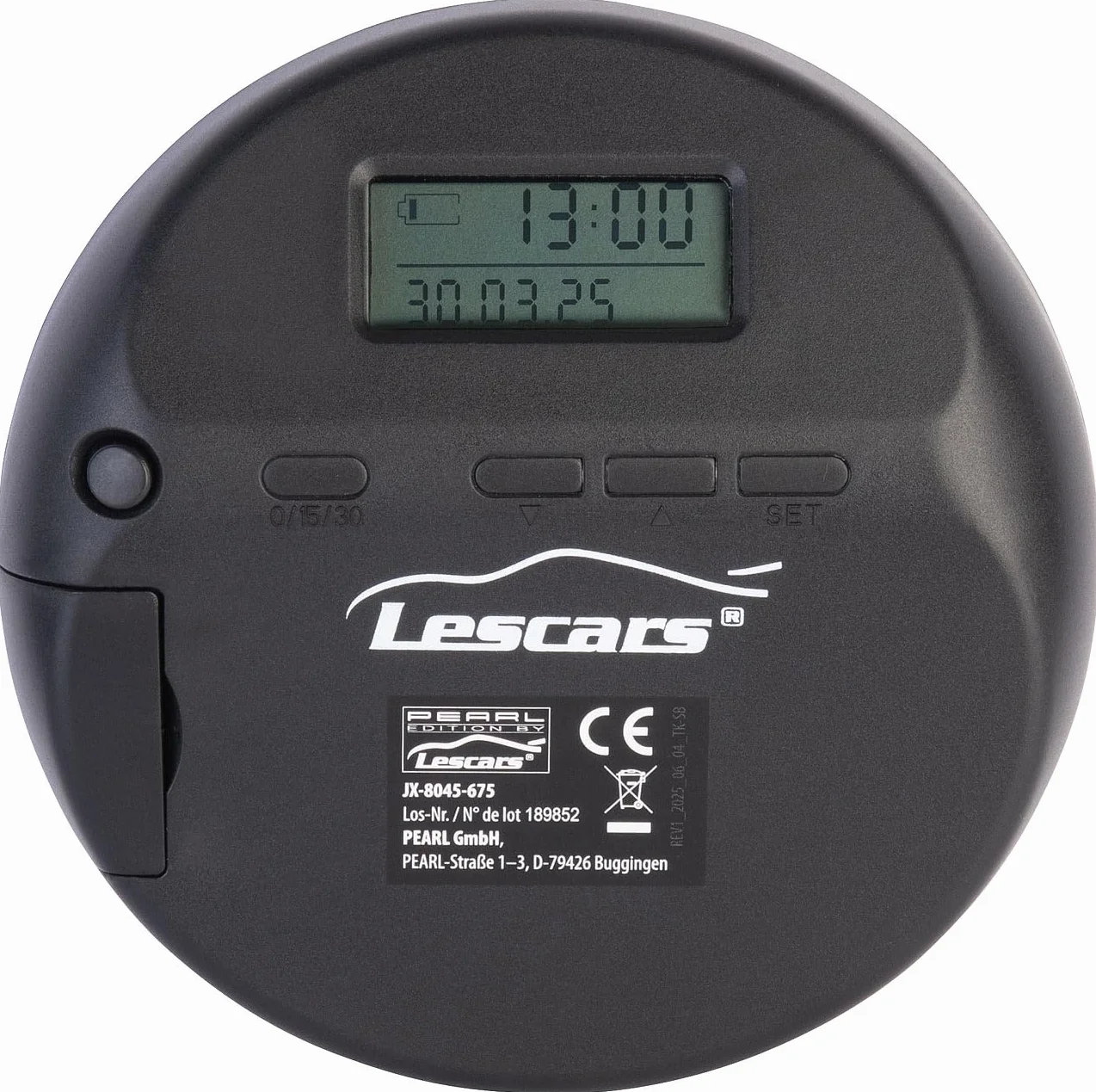 Lescars Disco Orario Compatto Set da 2 Pezzi e-Park Discs Omologazione ECE Sensore di Vibrazione