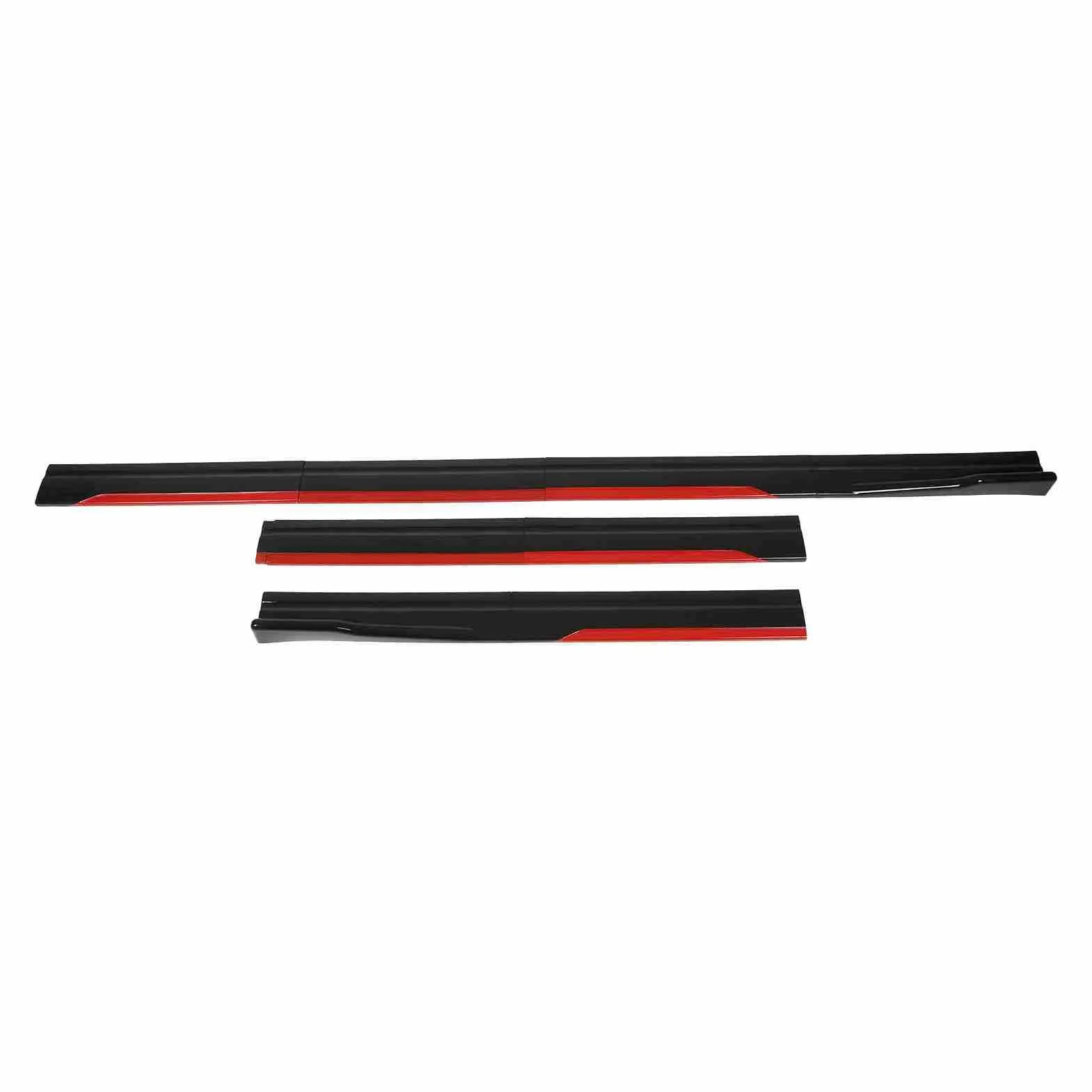 8PCS Minigonna Laterale Auto, Styling Nero Brillante Rosso Trim Splitter Diffusore Winglet Universale per Civica, Riduce Gli Spruzzi