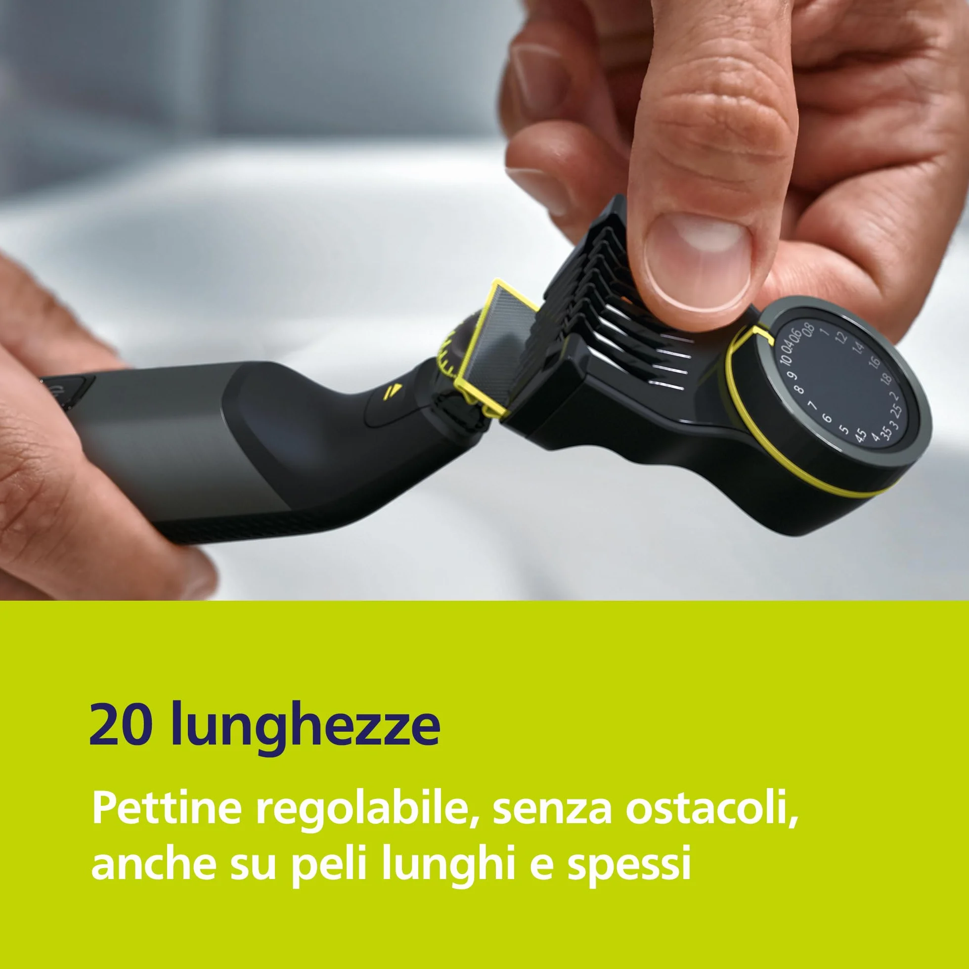 Philips OneBlade Pro 360 Regolabarba Elettrico Viso Corpo, Rasoio Depilatore, 2x 360 Lame, Pettine 14 Lunghezze, Kit Corpo, Base Ricarica, Custodia Viaggio