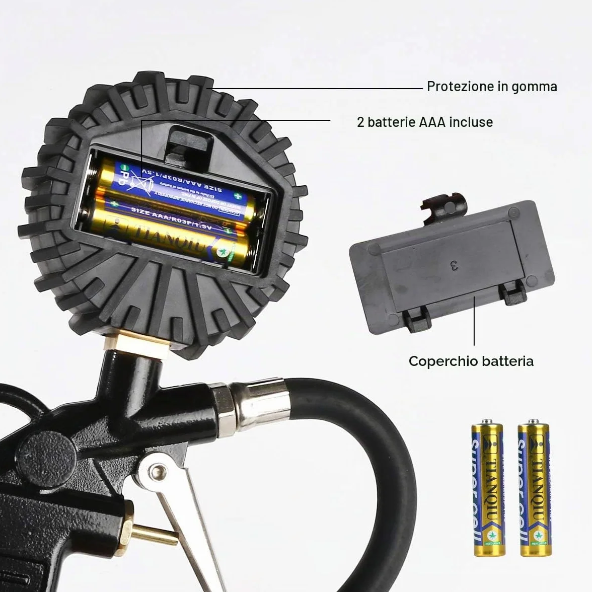 Manometro Digitale Pressione Display LCD per Pneumatici Auto Moto Camion SUV