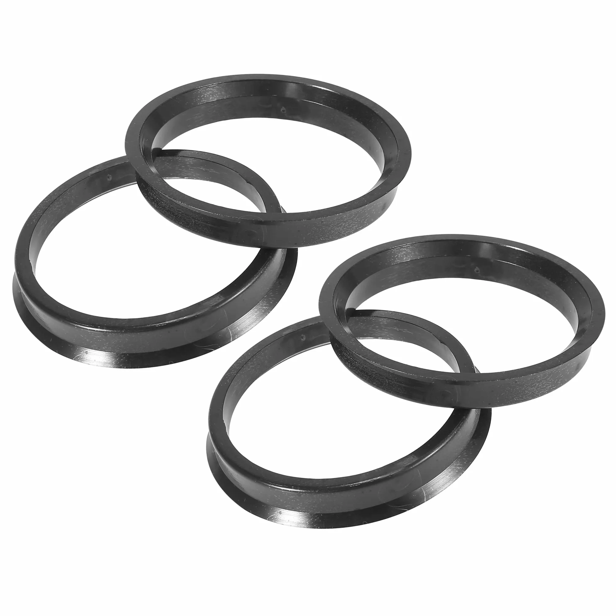 ABSOPRO Mozzo Centrale anellos 57,1 mm a 65,1 mm Plastica Nero Set di 4