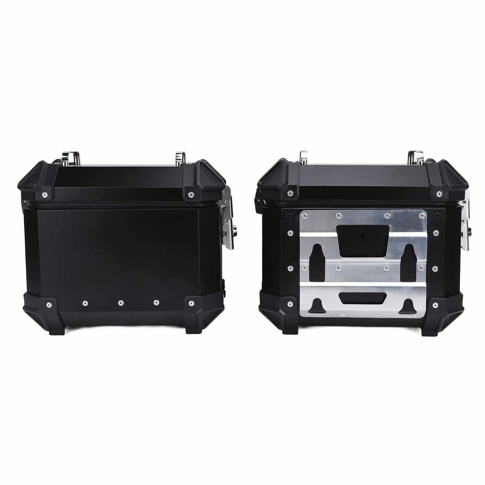 Custodia Laterale per Moto Custodia Rigida Portatile in Lega di Alluminio con Chiusura di Sicurezza Adatta per Motociclisti, Adatta per Riporre i Bagagli del Casco (BLACK)