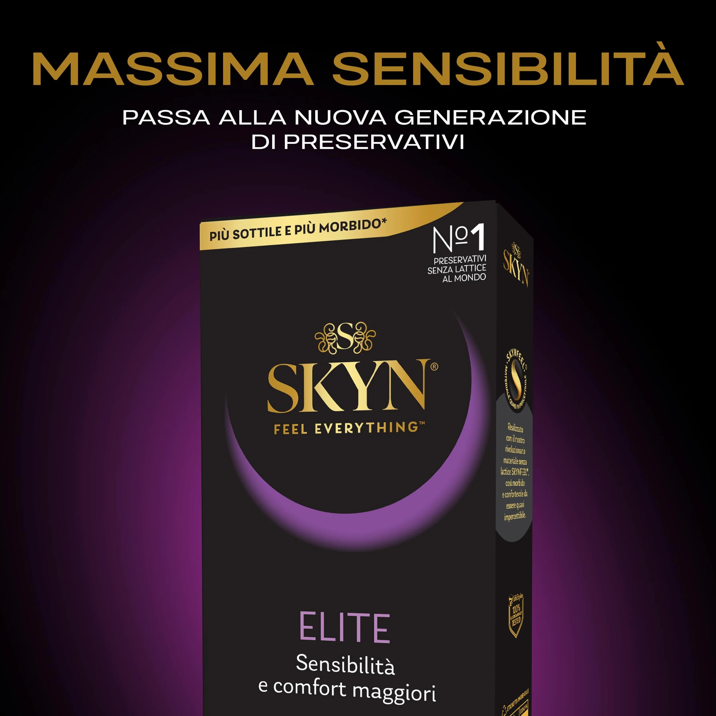 SKYN Elite Preservativi Senza Lattice Poliisoprene Ultramorbidi Ultrasottili 22 Pezzi