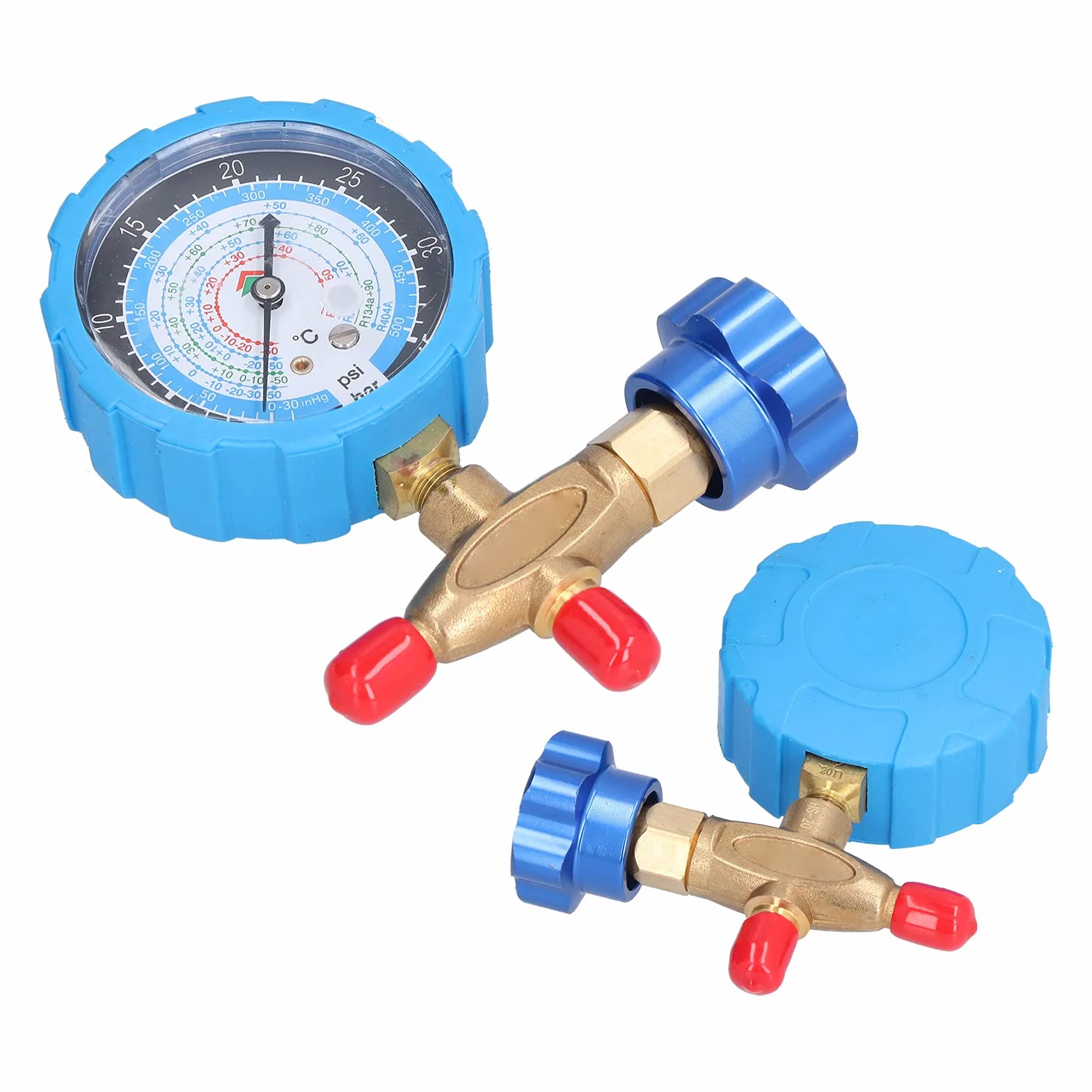 Calibro Collettore delle Condizioni d'aria, Manometro a 1 Via del Refrigerante Diagnostico per R410A R22 R134A R404A