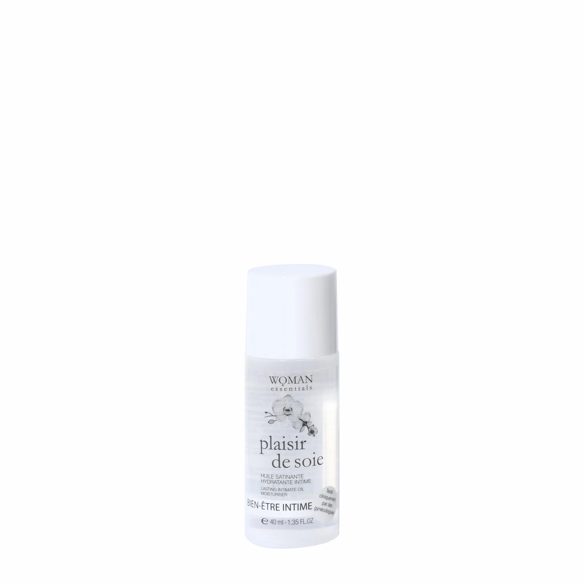 WOMAN ESSENTIALS PLAISIR DE SOIE 40ML Olio satinata lubrificante idratazione profonda ultra-scorrevolezza compatibile con preservativi clinicamente testato