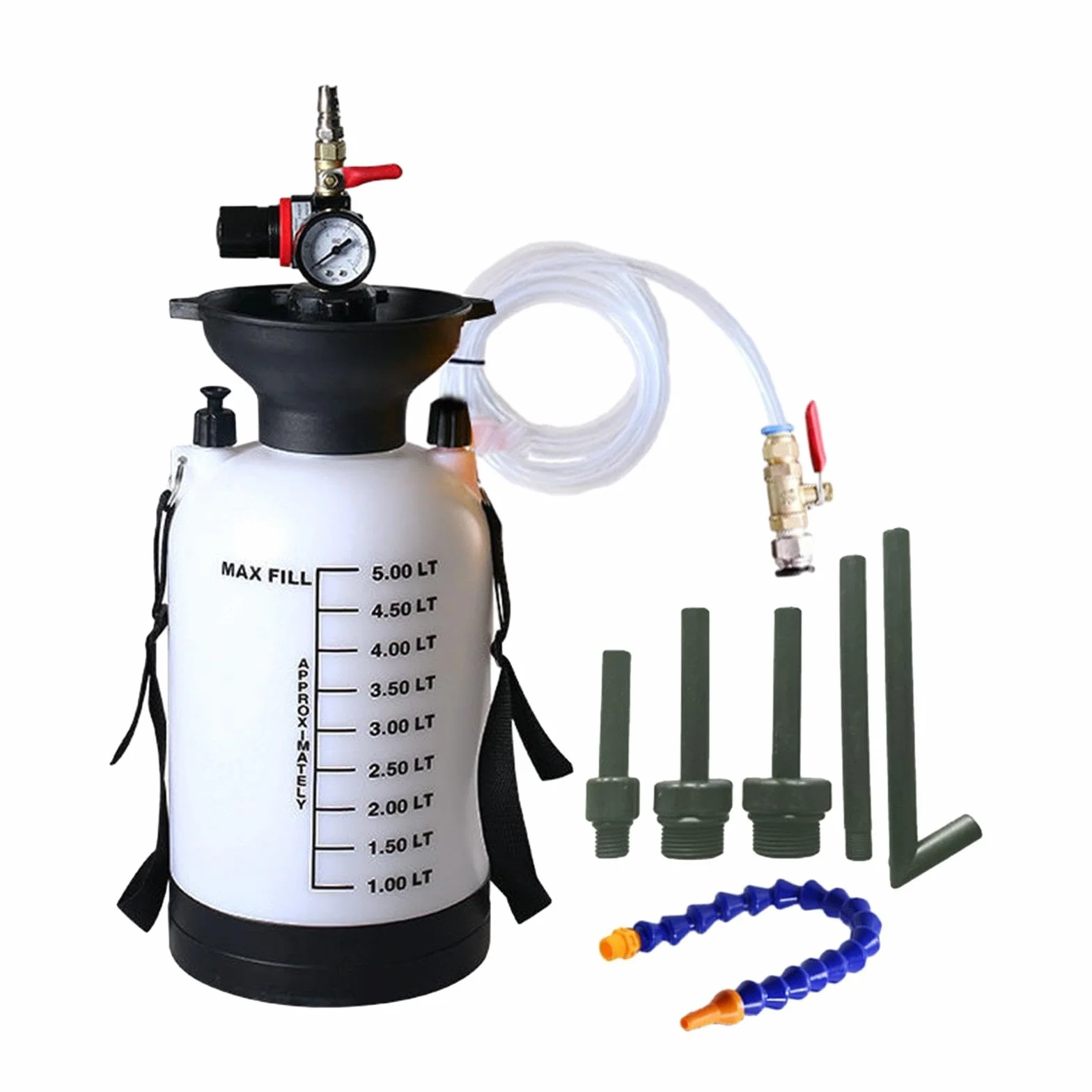5L Pompa del di trasmissione pneumatica Serbatoio dell'olio Riempimento dell'olio pneumatico Pompa dell'olio per ingranaggi Estrattore di, con adattatori