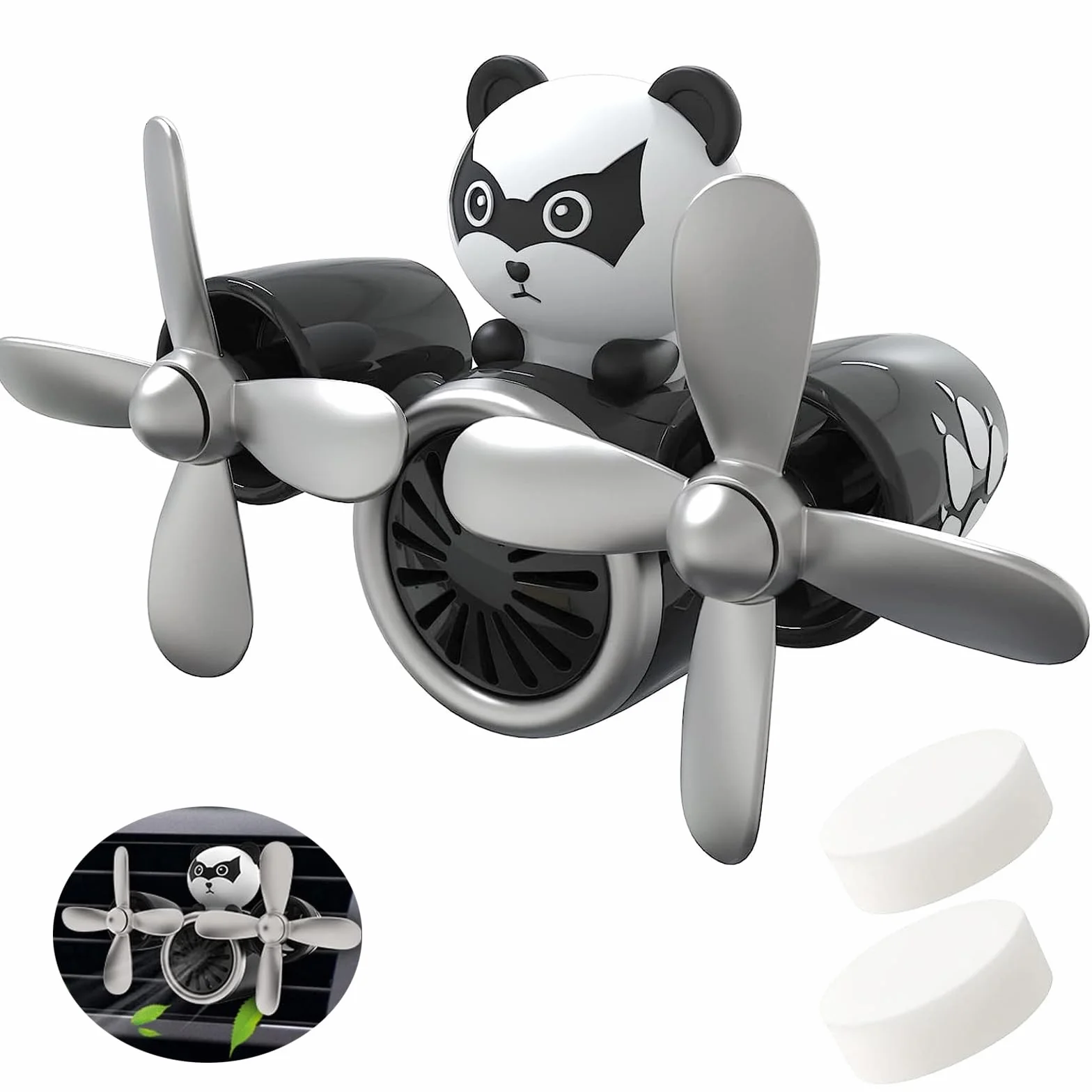 Diffusore Auto Oli Essenziali Forma Pilota Panda Decorazioni Profumo