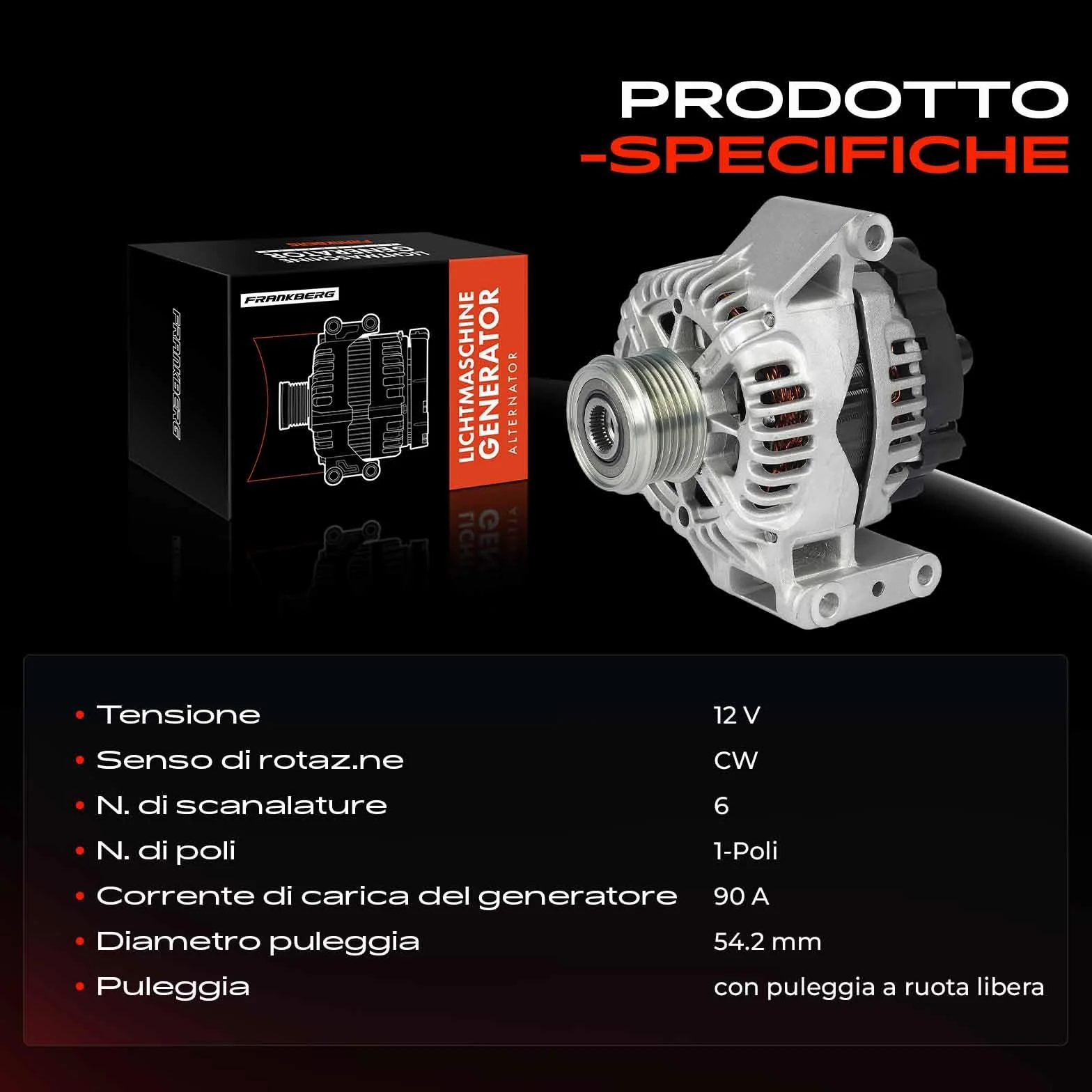 Frankberg Generatore Alternatore Compatibile con Corsa C X01 1.0L Agila (A) H00 1.2L Astra H Caravan A04 1.4L Astra H A04 1.4L Corsa C X01 1.3L Replace# 1012101120