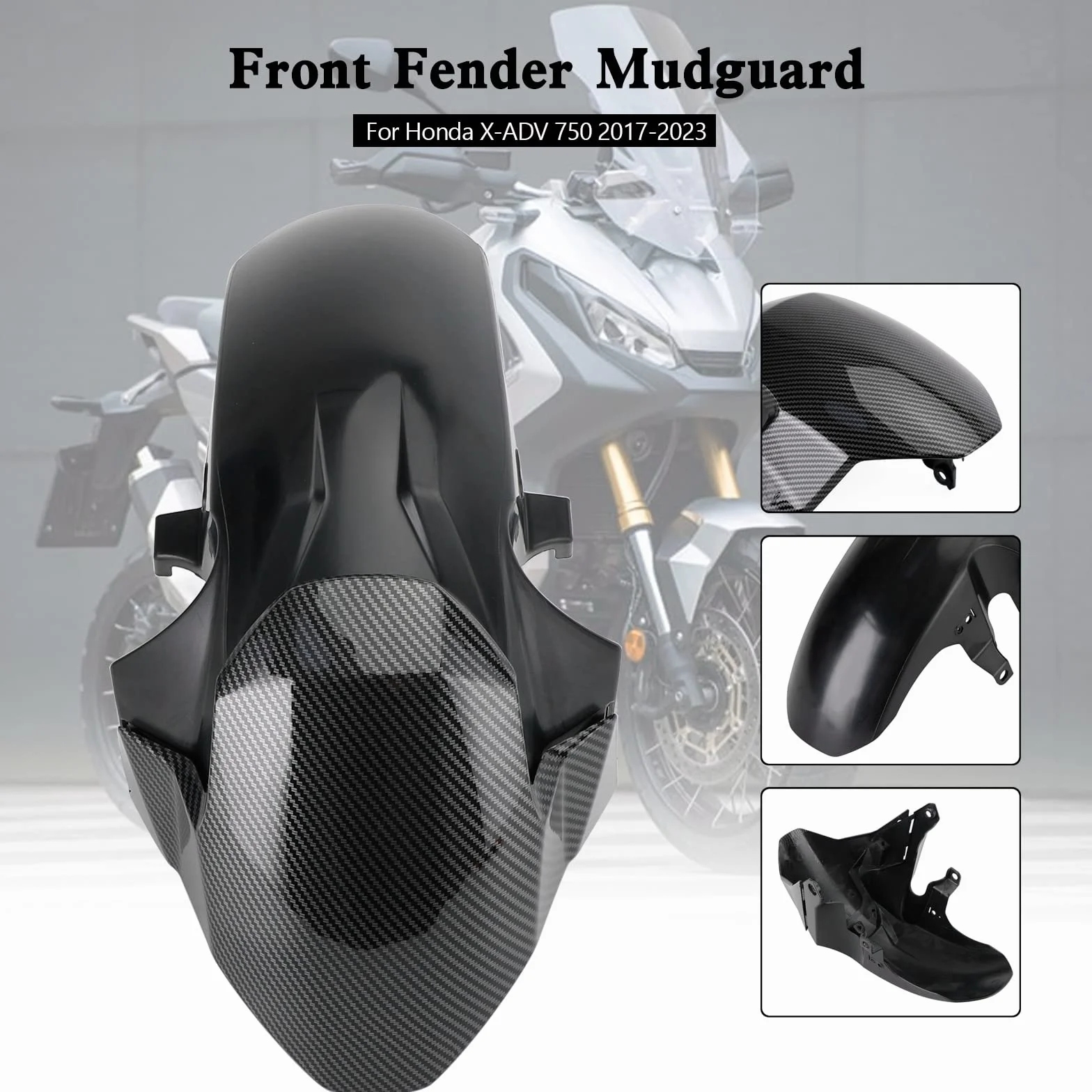 Topteng Front Fender Mudguard Fairing Adatto per Honda XADV750 X-ADV 750 2017-2023 Carbon